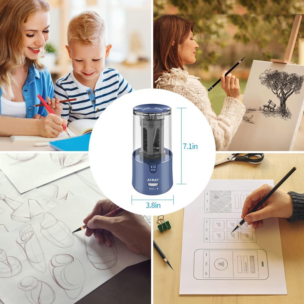 Sacapuntas Eléctrico AFMAT Punta Larga 8-17mm para Artistas