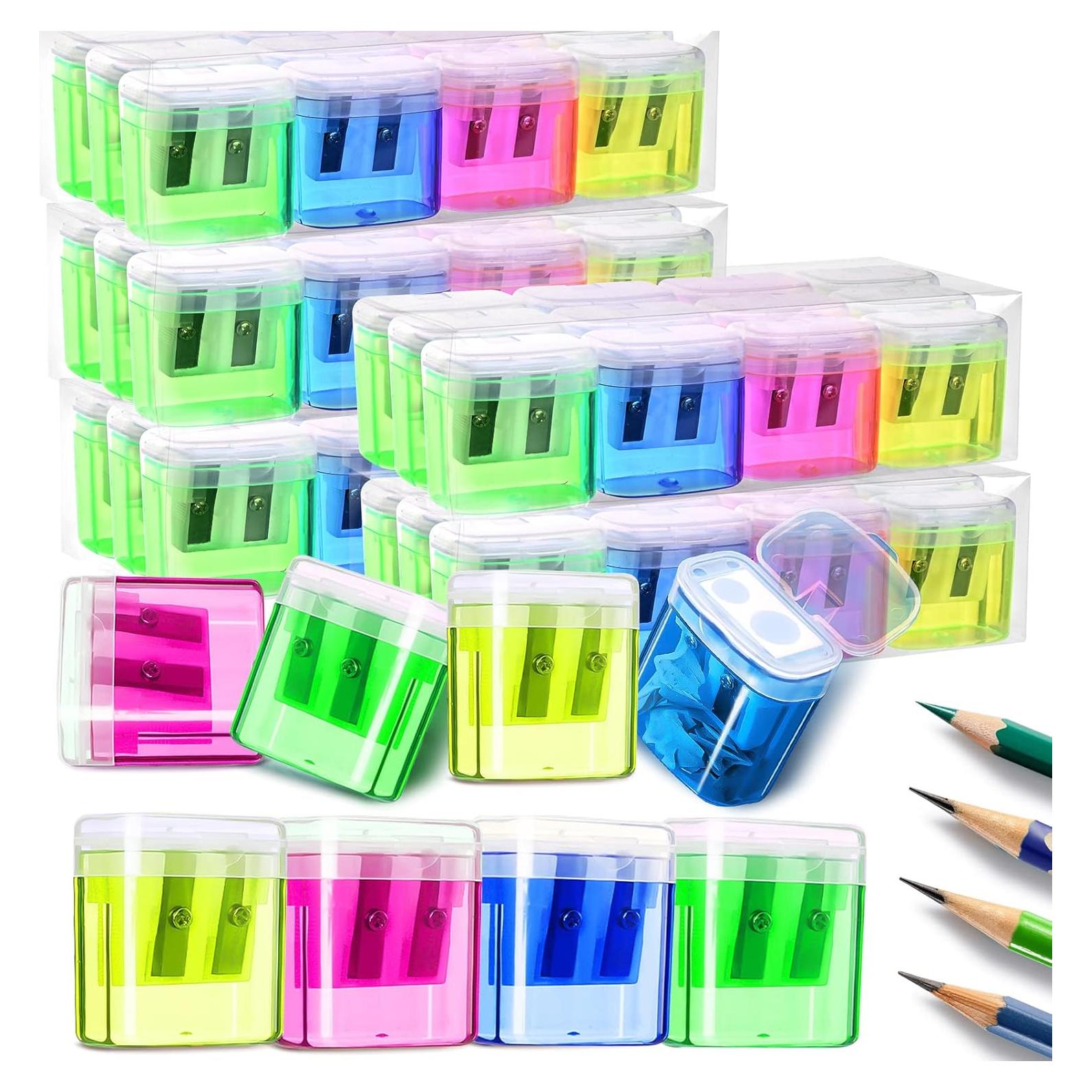 Paquete de 60 Sacapuntas Manuales Shemira Doble Orificio