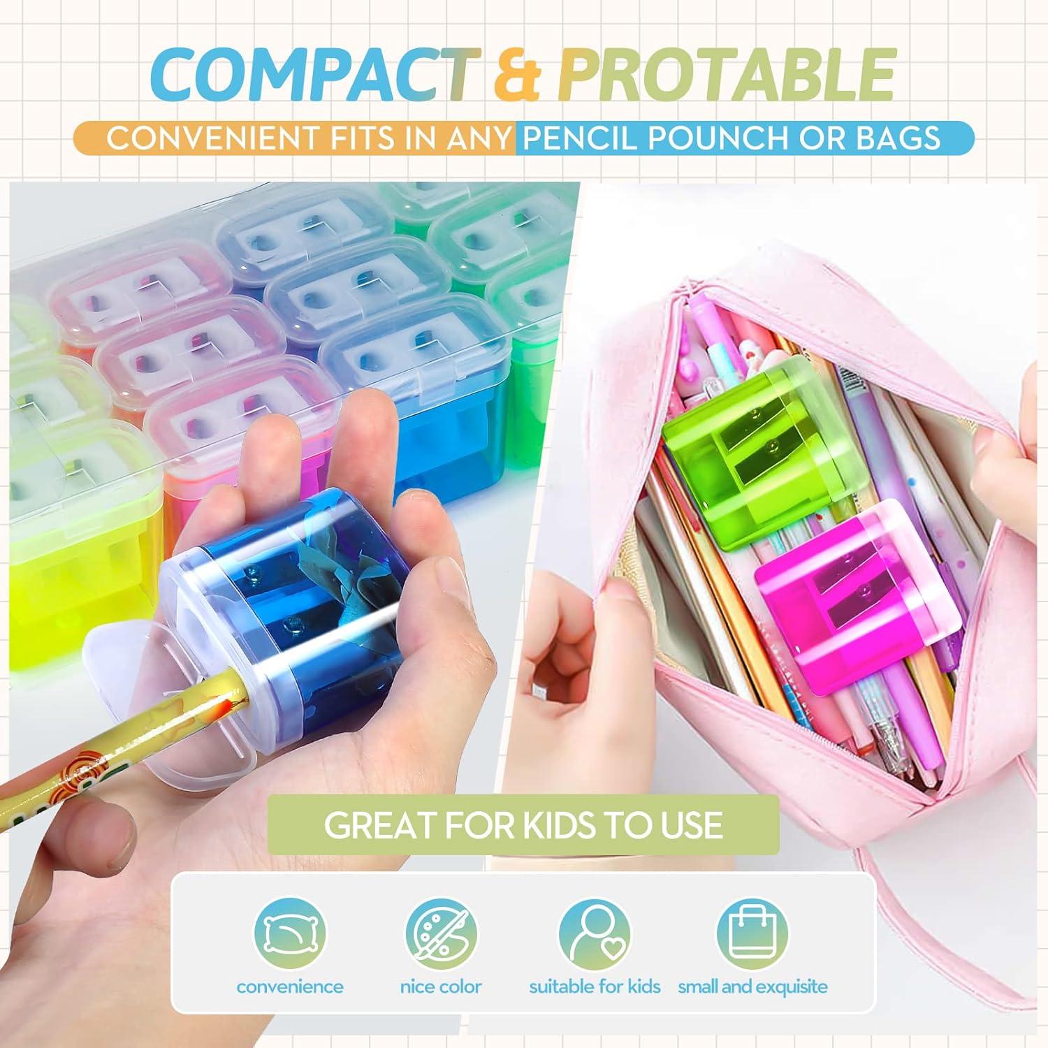 Paquete de 60 Sacapuntas Manuales Shemira Doble Orificio