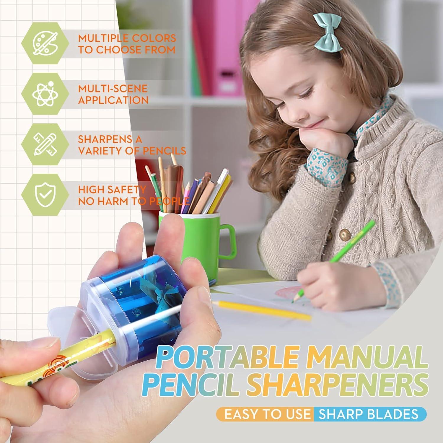 Paquete de 60 Sacapuntas Manuales Shemira Doble Orificio