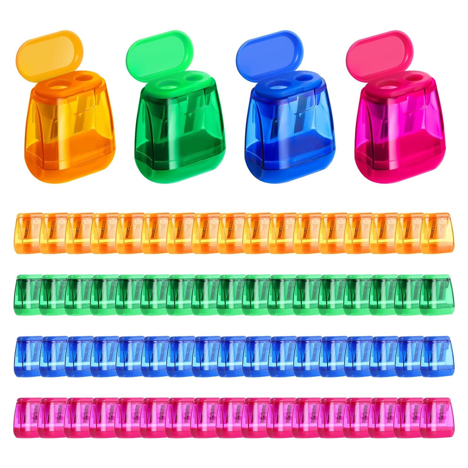 72 Sacapuntas Manuales Eersida Doble Orificio Coloridos