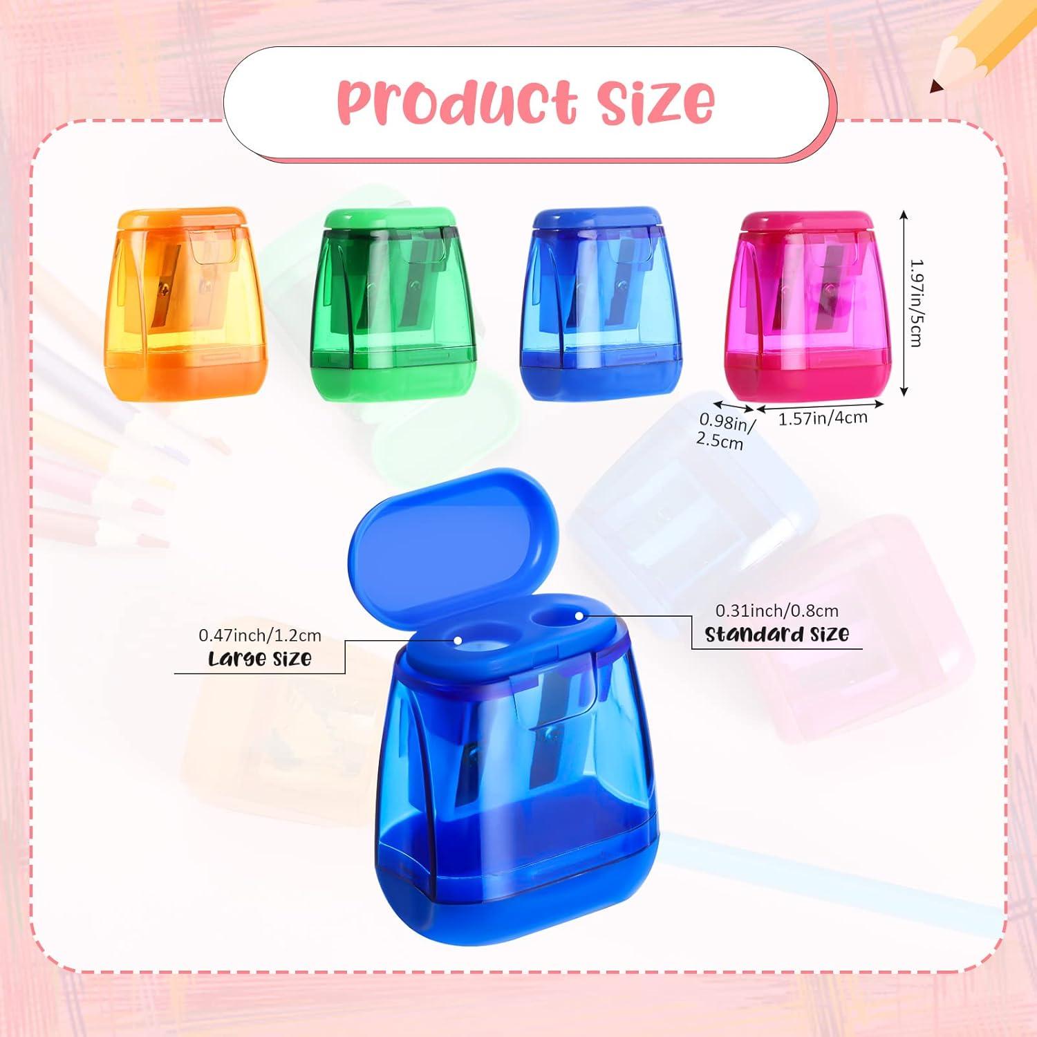 72 Sacapuntas Manuales Eersida Doble Orificio Coloridos