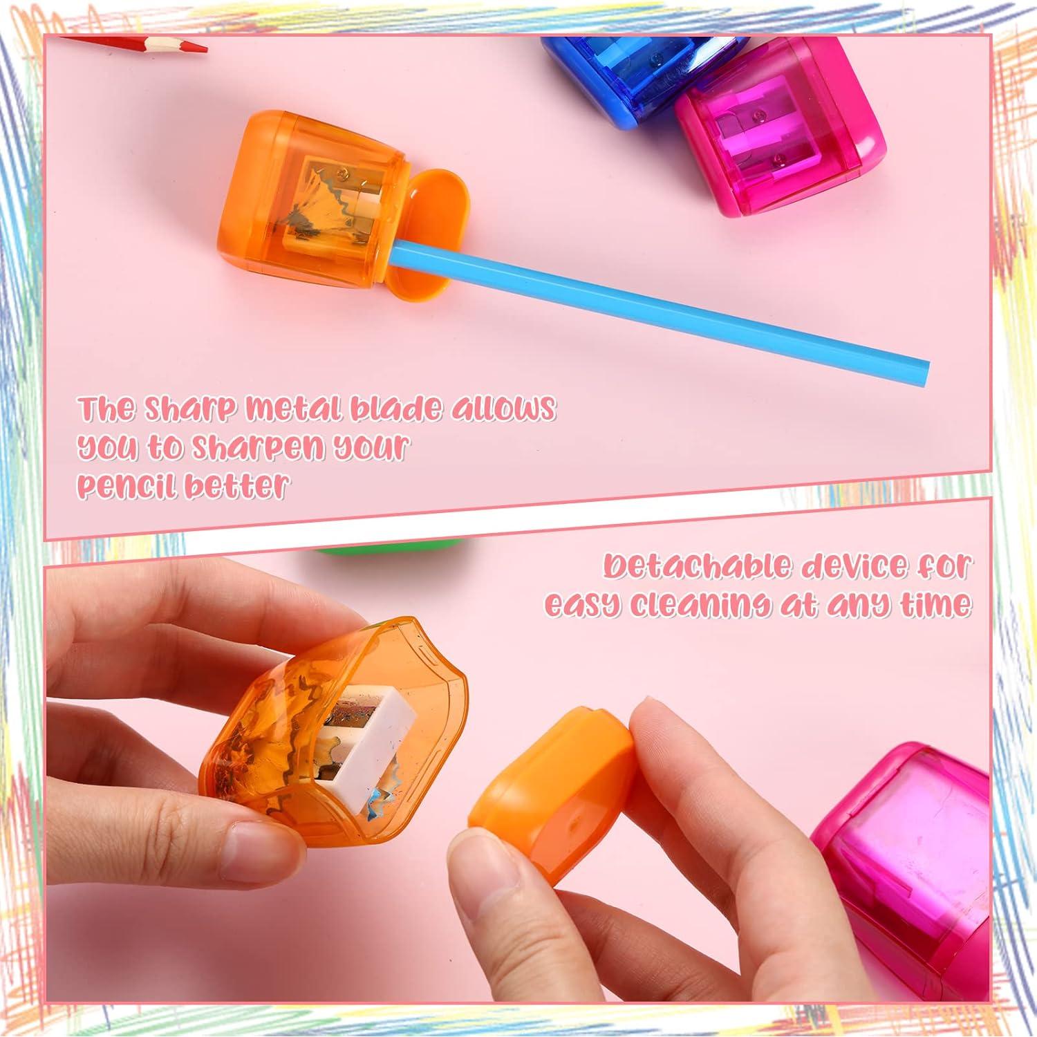 72 Sacapuntas Manuales Eersida Doble Orificio Coloridos