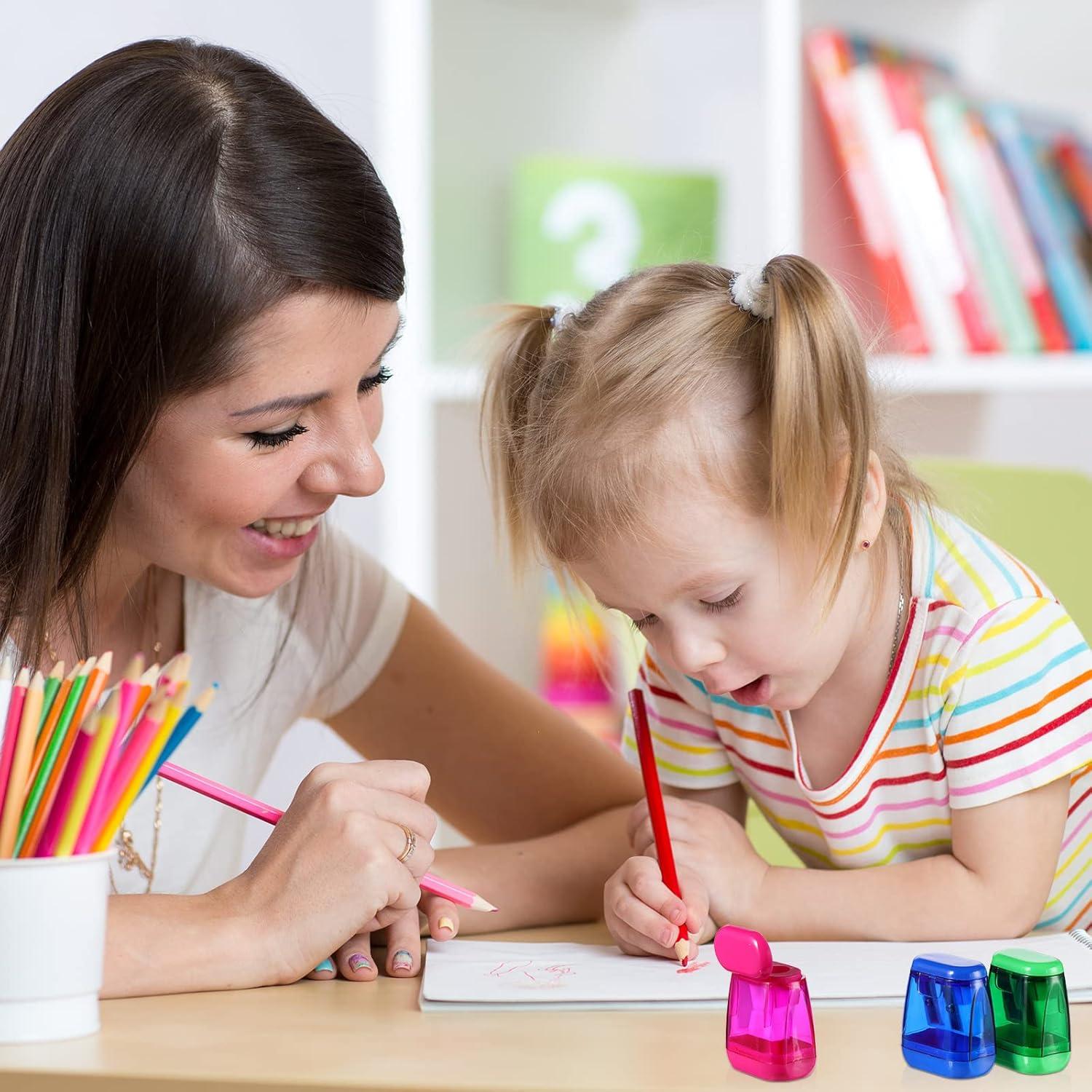 72 Sacapuntas Manuales Eersida Doble Orificio Coloridos