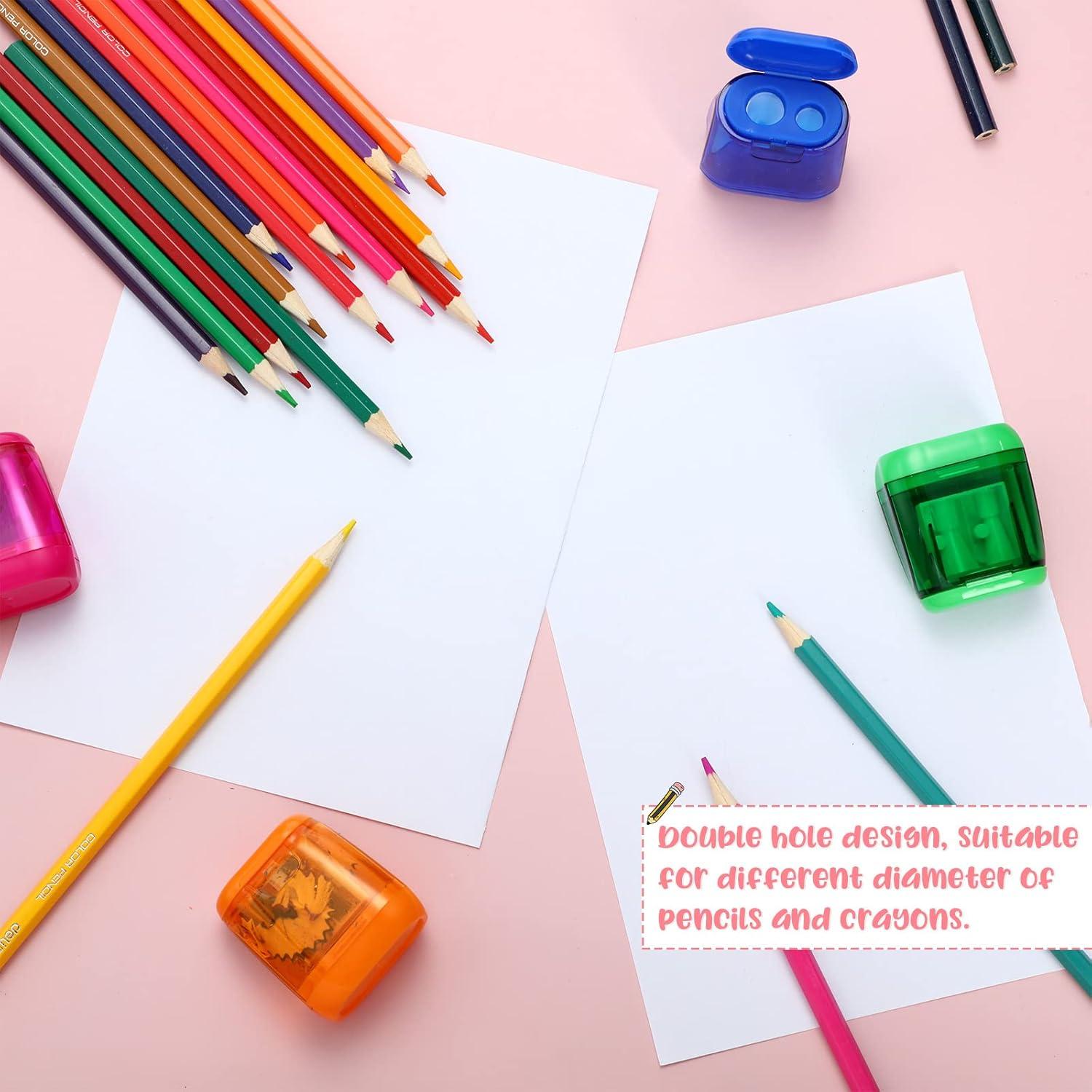 72 Sacapuntas Manuales Eersida Doble Orificio Coloridos