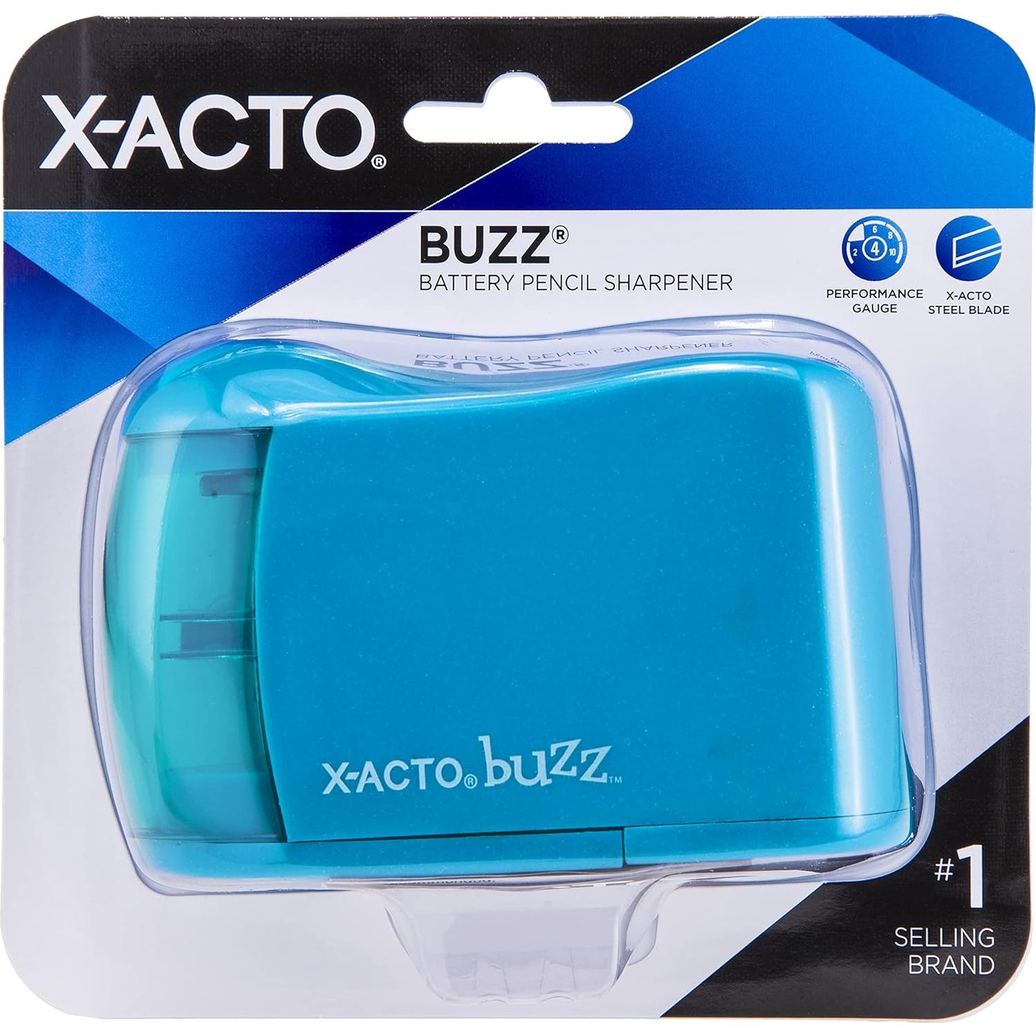 Sacapuntas Eléctrico X-ACTO Buzz a Batería, Colores Variados
