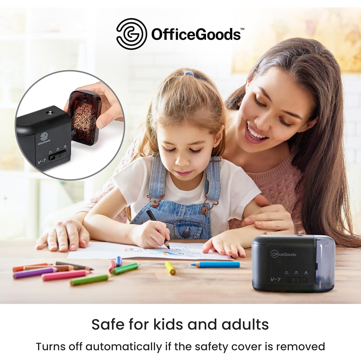 Sacapuntas Eléctrico OfficeGoods V-7 - Portátil Negro