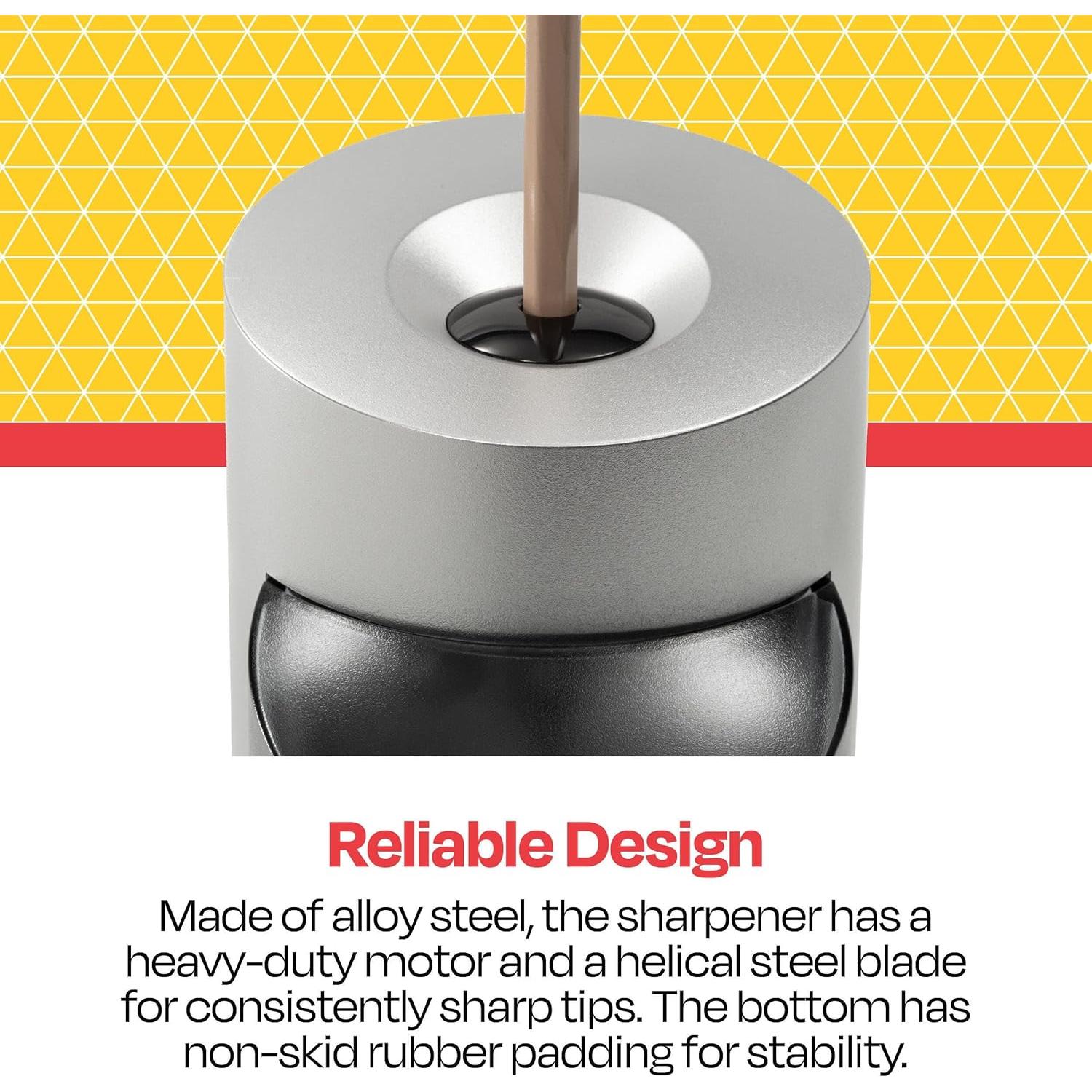 Sacapuntas Eléctrico Vertical School Smart, Negro y Gris