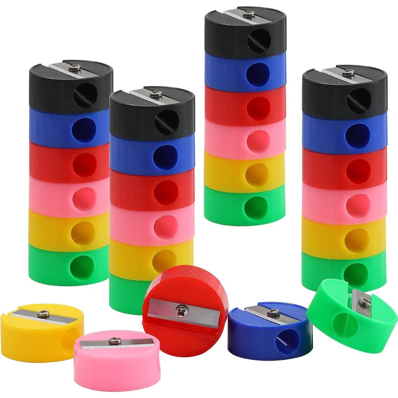 150 Sacapuntas Mini Manuales de Colores XAJH para Aula