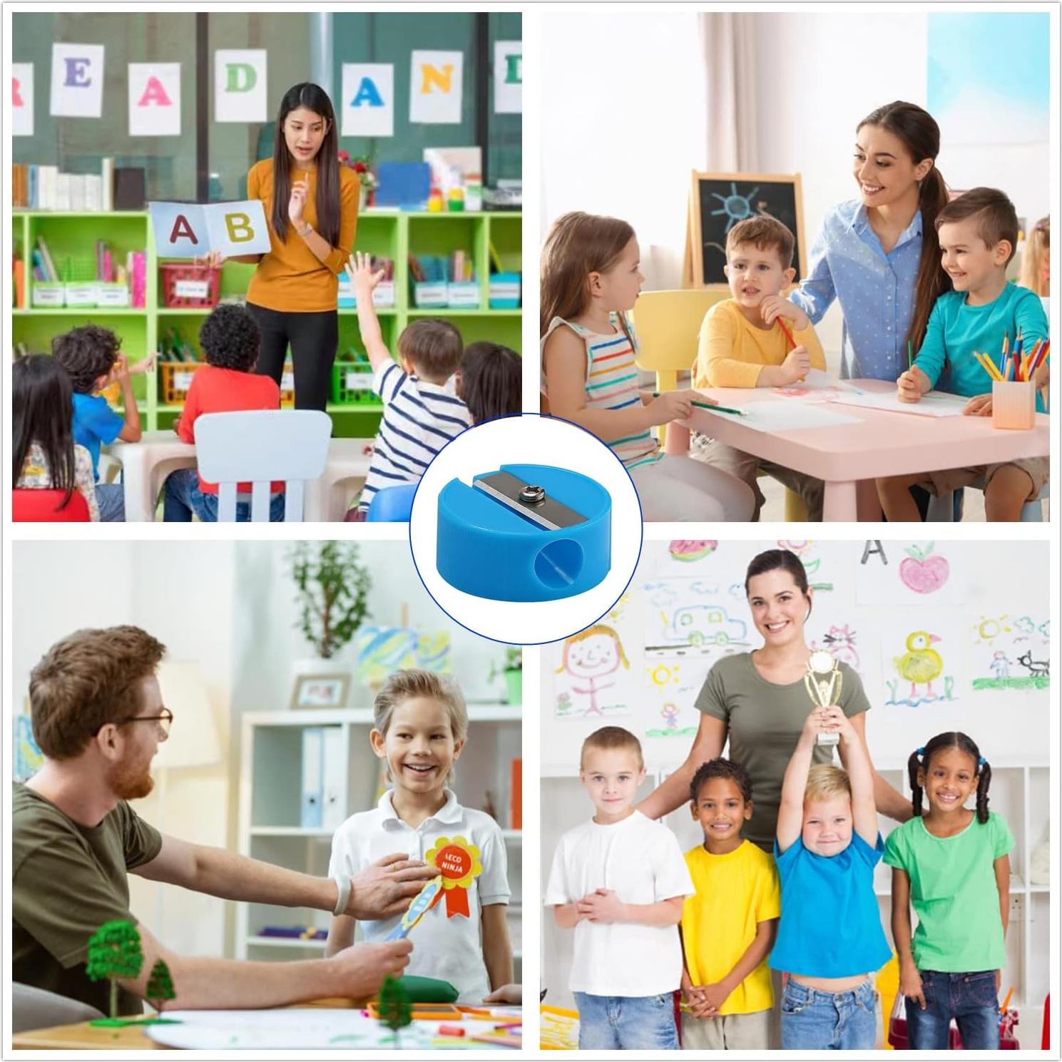 150 Sacapuntas Mini Manuales de Colores XAJH para Aula