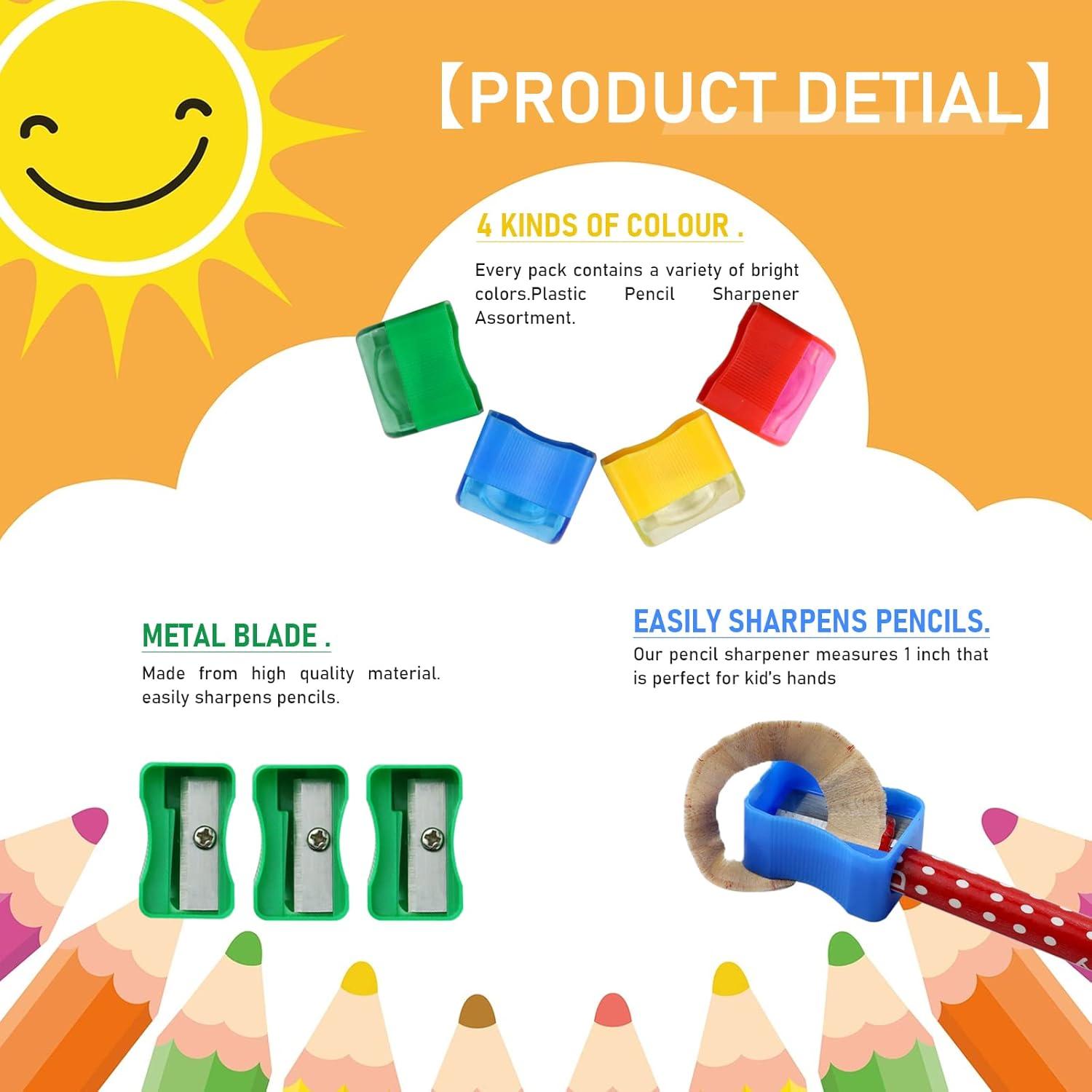 Sacapuntas Manual de Plástico Multicolor Faxco - 96 PCS