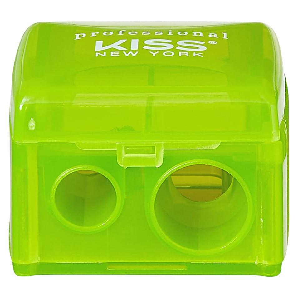 Sacapuntas Doble Profesional Kiss New York para Lápices Cosméticos
