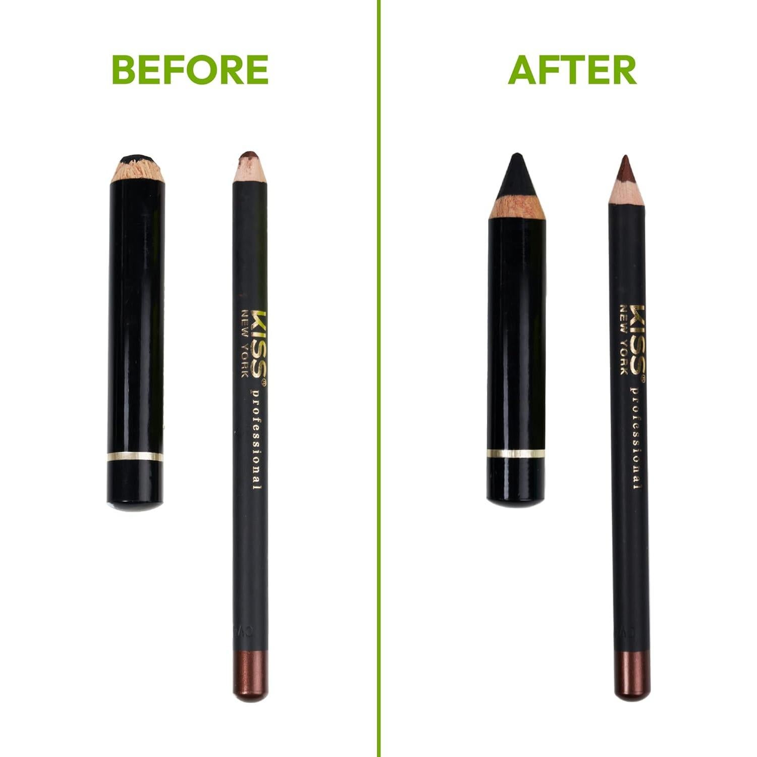 Sacapuntas Doble Profesional Kiss New York para Lápices Cosméticos