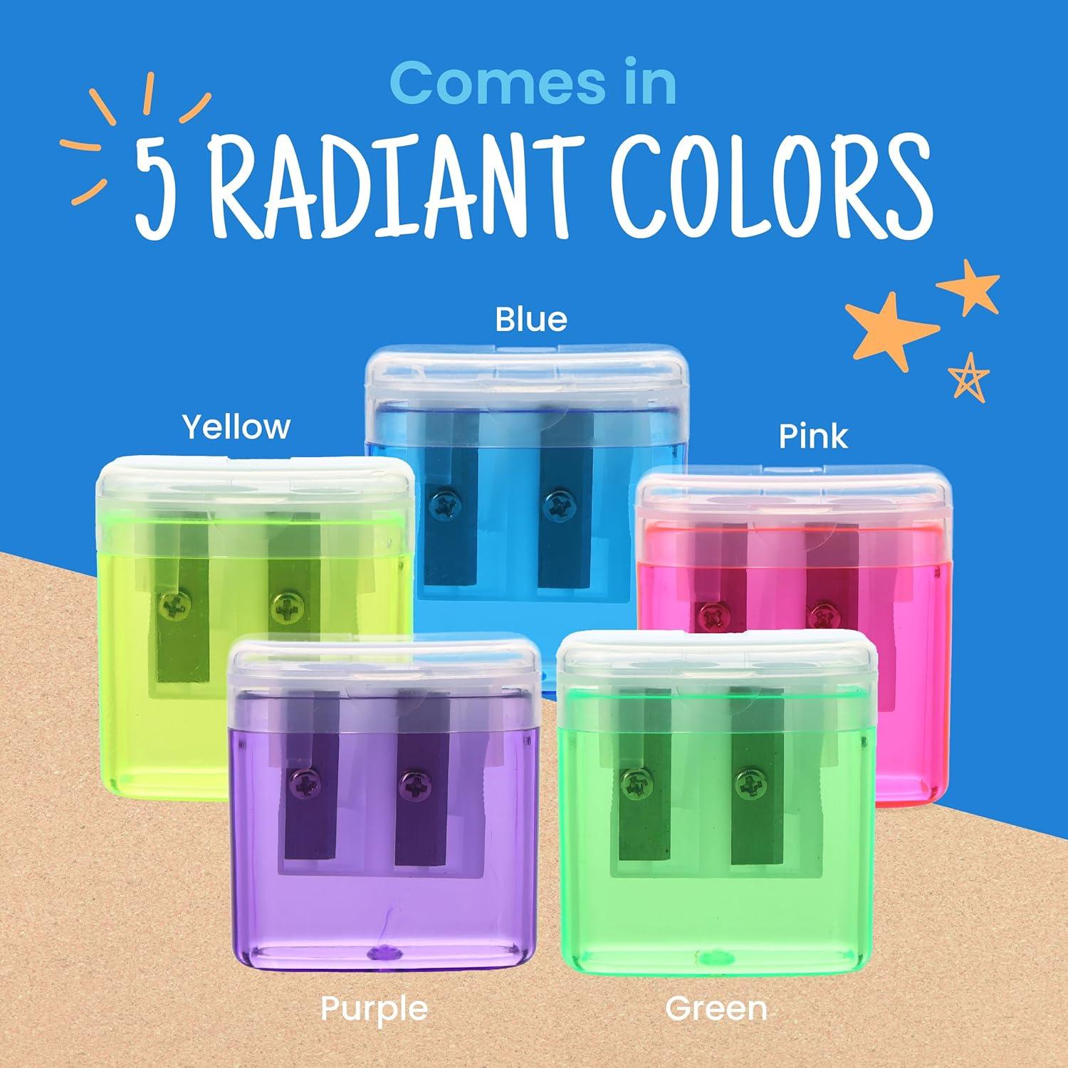 Paquete de 100 Sacapuntas Manuales Craftzilla Multicolor