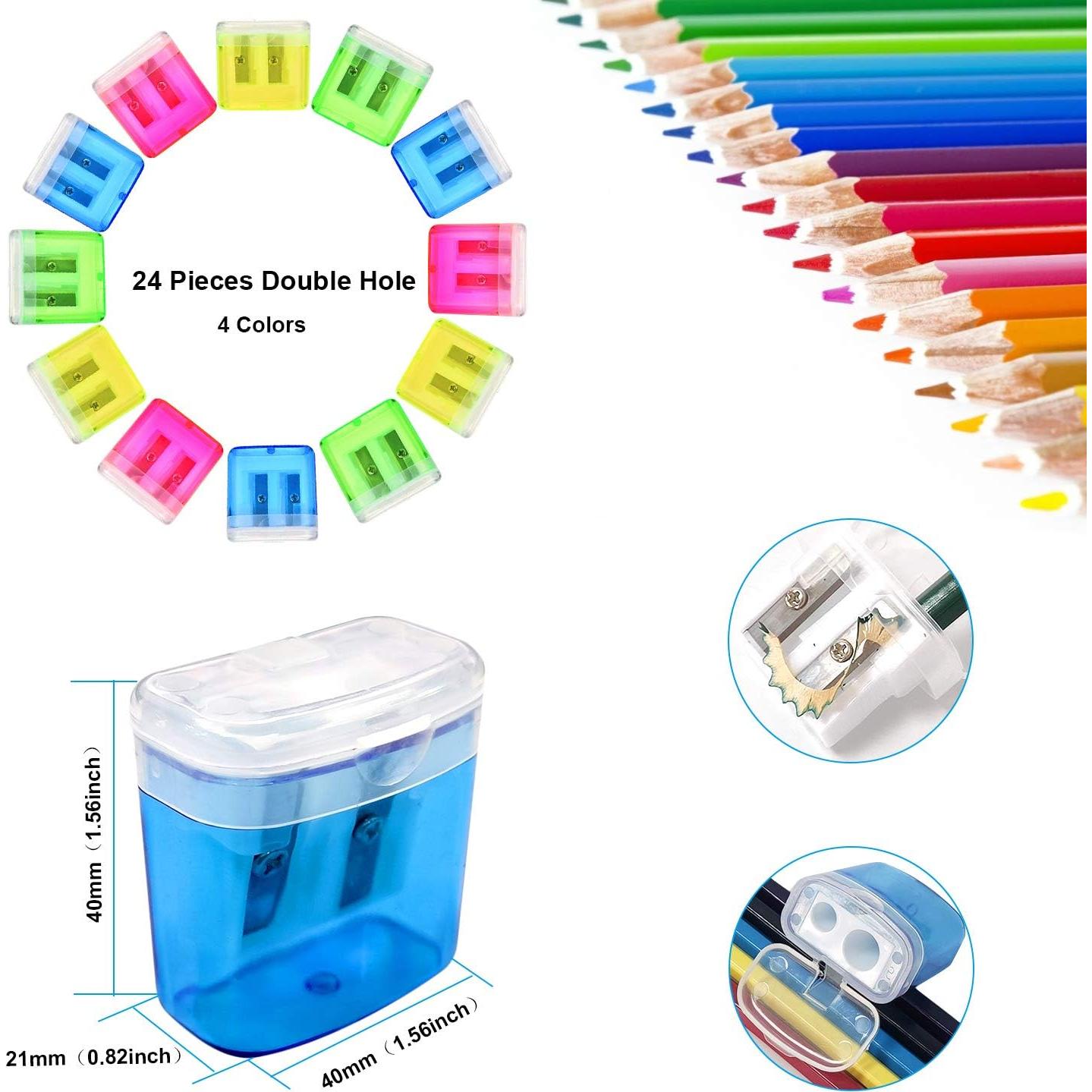 Sacapuntas Manual ForTomorrow Doble Orificio 24 Piezas Multicolor