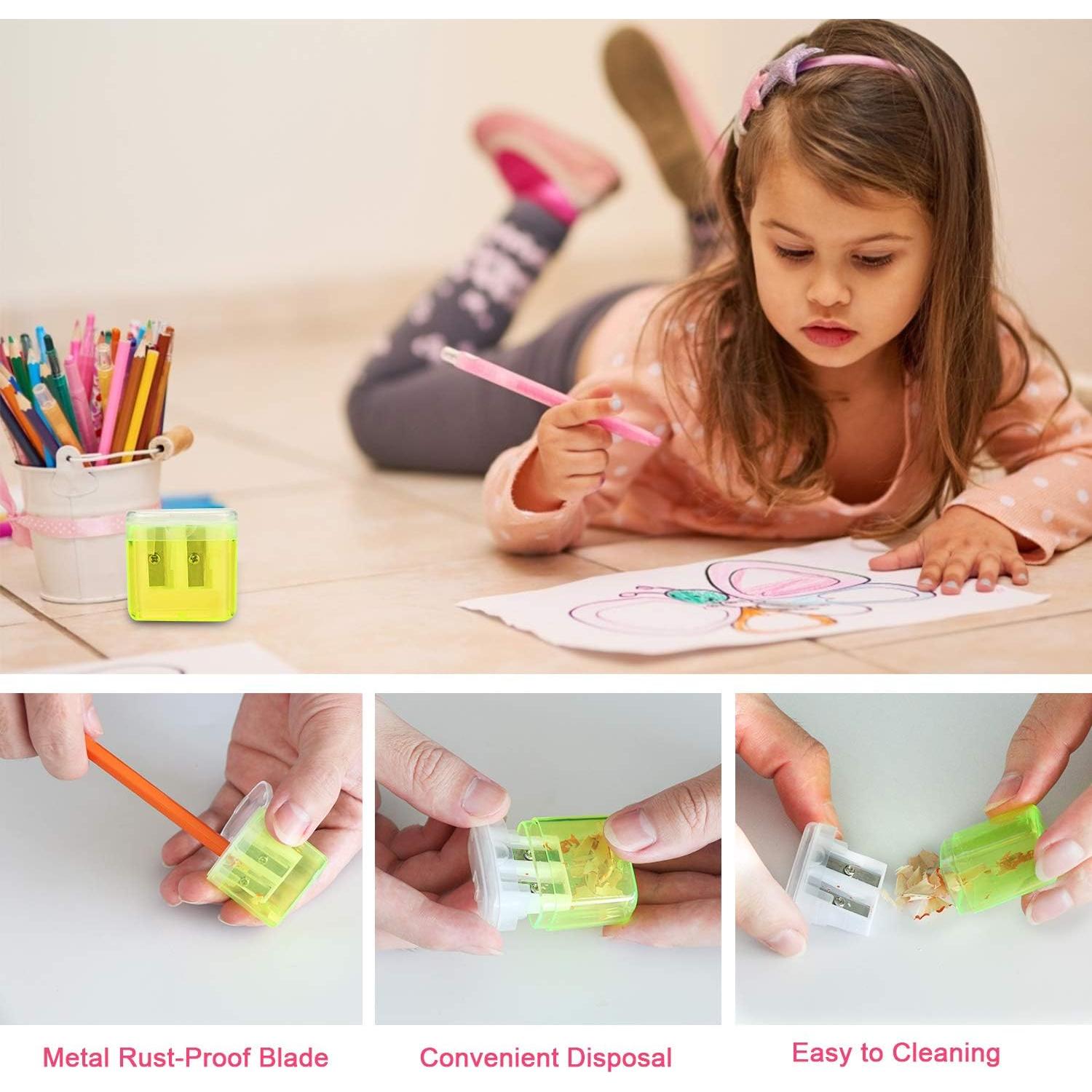 Sacapuntas Manual ForTomorrow Doble Orificio 24 Piezas Multicolor