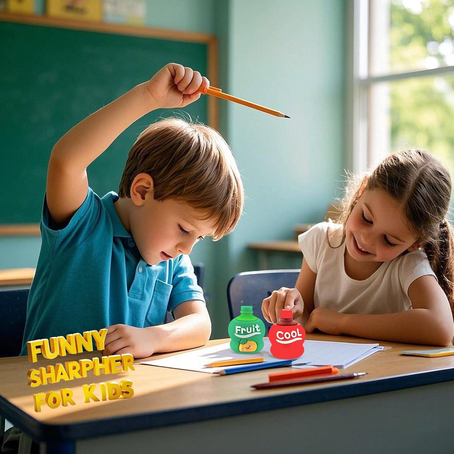 Sacapuntas Manual Colorido DueHoppee - Paquete de 8 para Niños