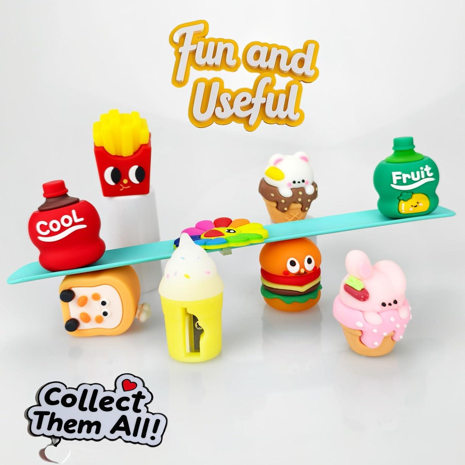 Sacapuntas Manual Colorido DueHoppee - Paquete de 8 para Niños