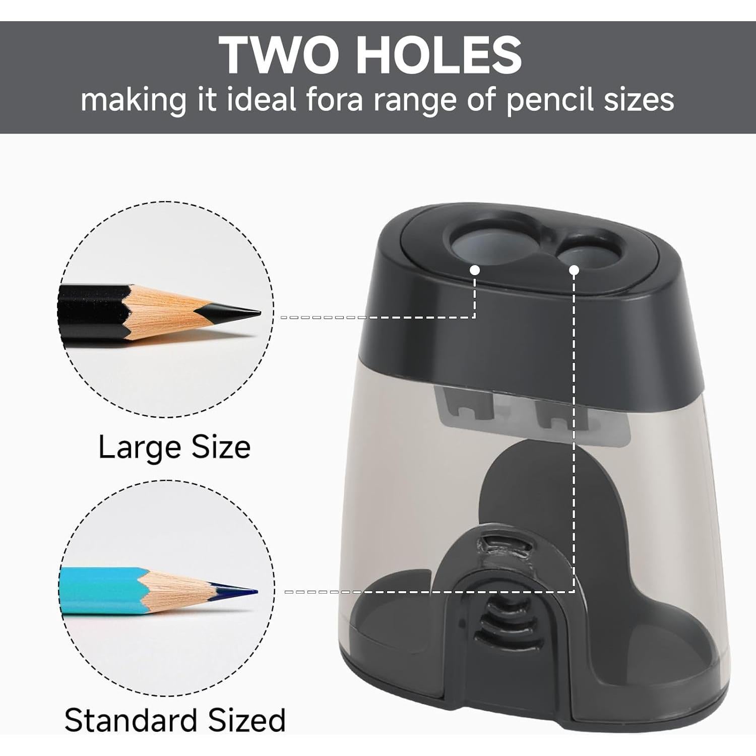 Sacapuntas Manual Eagle TYEL8001, 2 Agujeros, Paquete de 2