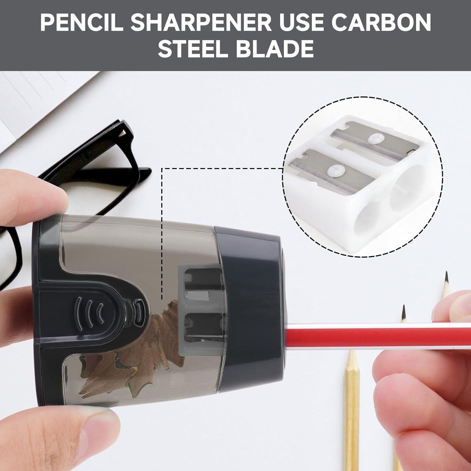 Sacapuntas Manual Eagle TYEL8001, 2 Agujeros, Paquete de 2