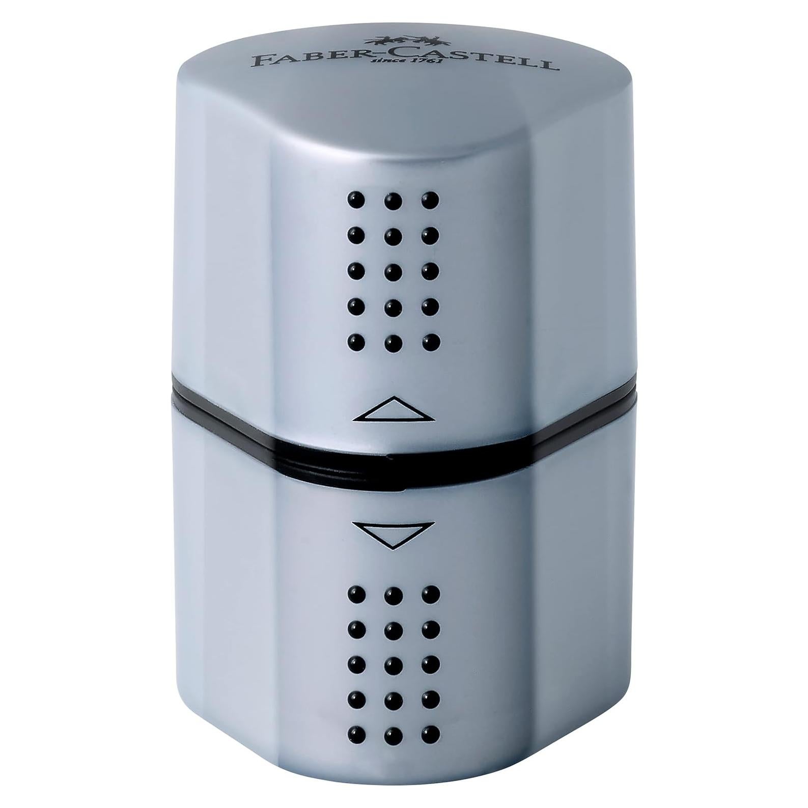 Sacapuntas Faber-Castell Trio Plata Ergonomico 3 Aberturas