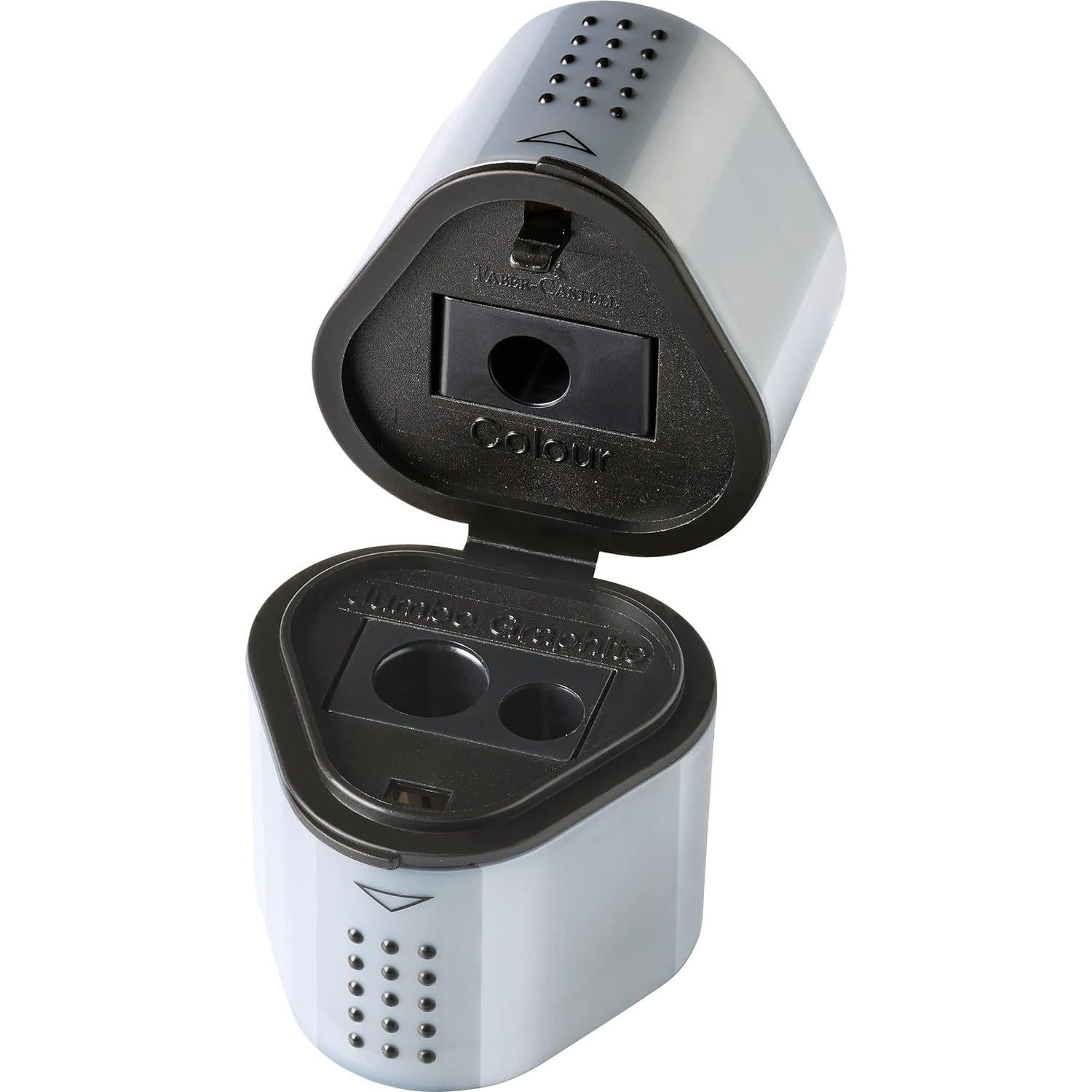 Sacapuntas Faber-Castell Trio Plata Ergonomico 3 Aberturas