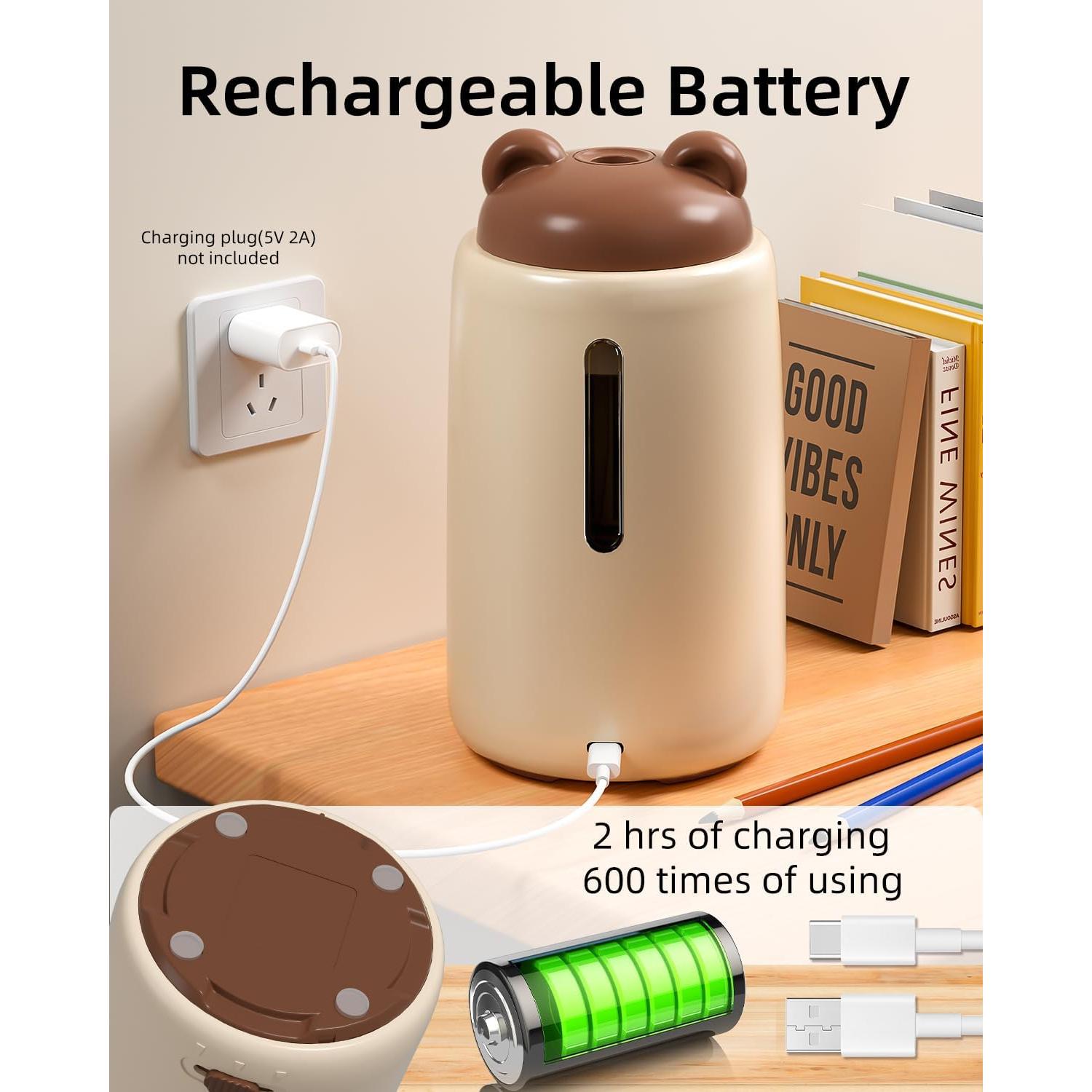 Afilador de Lápices Automático ZMOL Recargable 3 Niveles