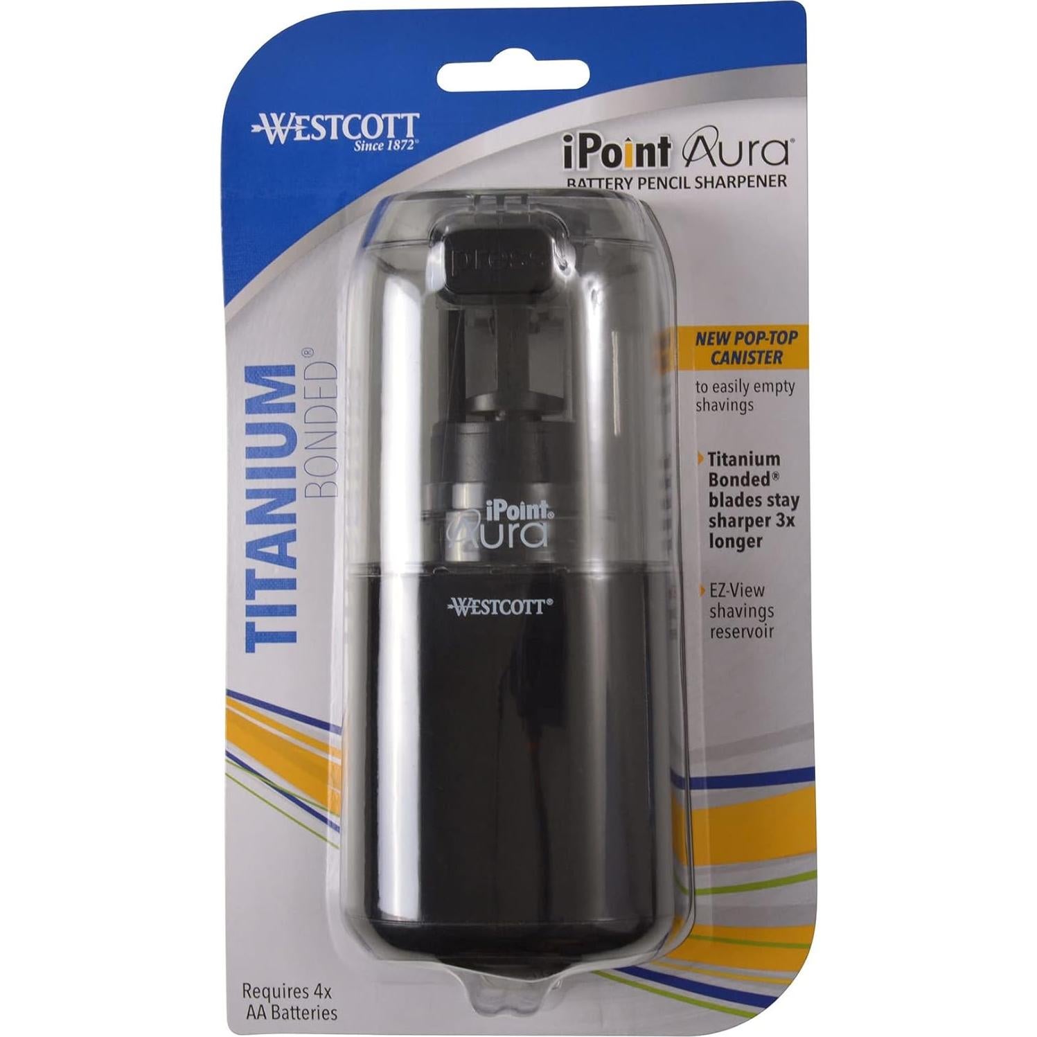 Sacapuntas eléctrico Westcott iPoint Aura 272g colores surtidos