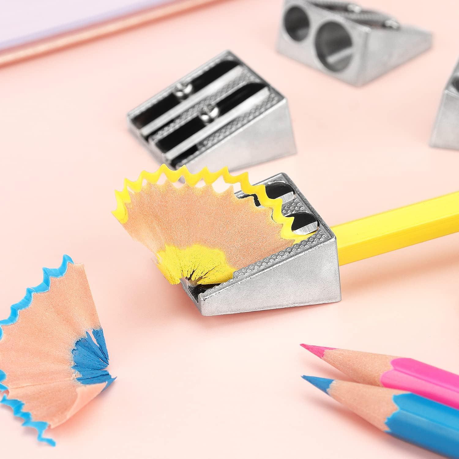 Tamaki Sacapuntas de Metal 8 Pack 2 Agujeros para Lápices