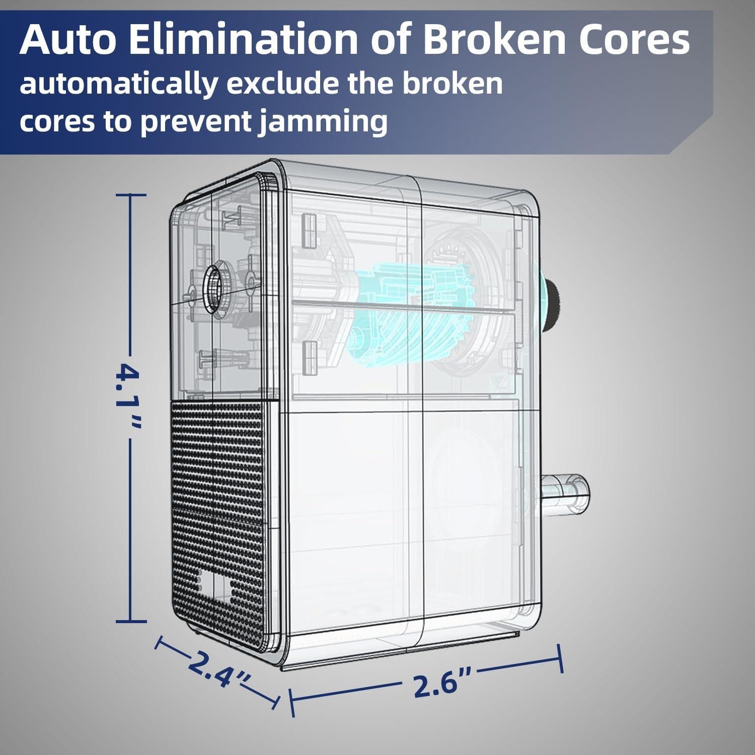Afilador de Lápiz Manual Deli E71160 Negro con Punta Ajustable