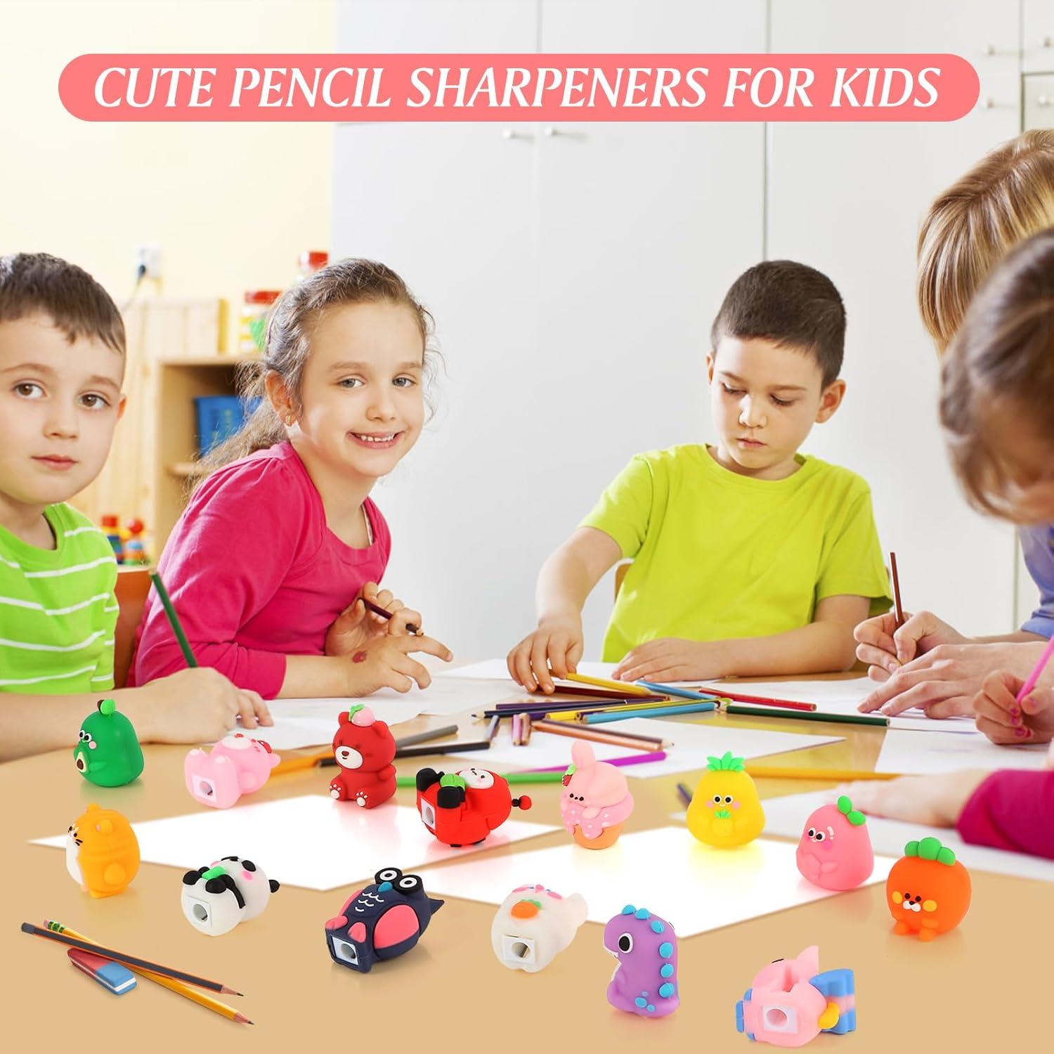 30 Sacapuntas Kawaii LiYiQ para Niños - Animales Coloridos