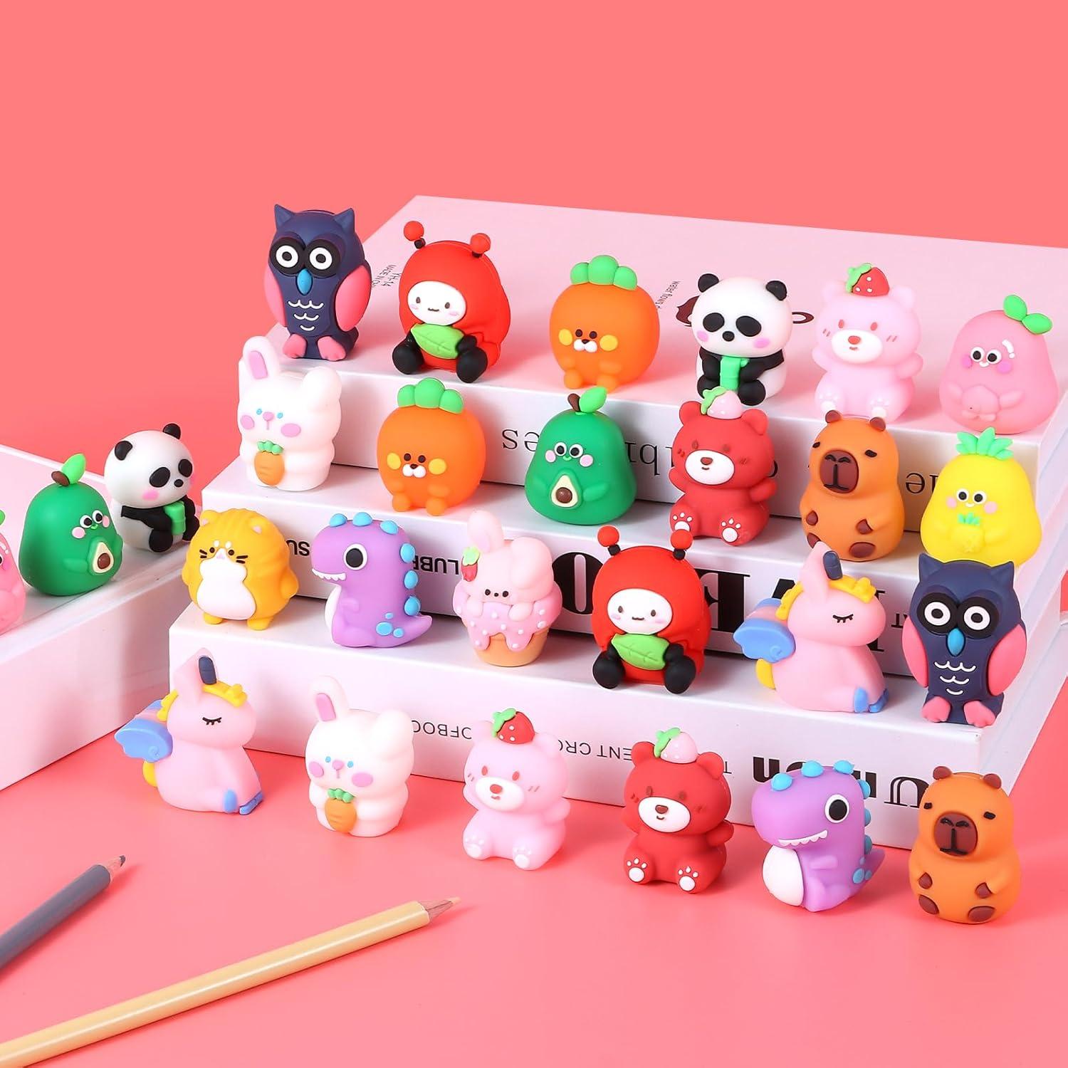 30 Sacapuntas Kawaii LiYiQ para Niños - Animales Coloridos