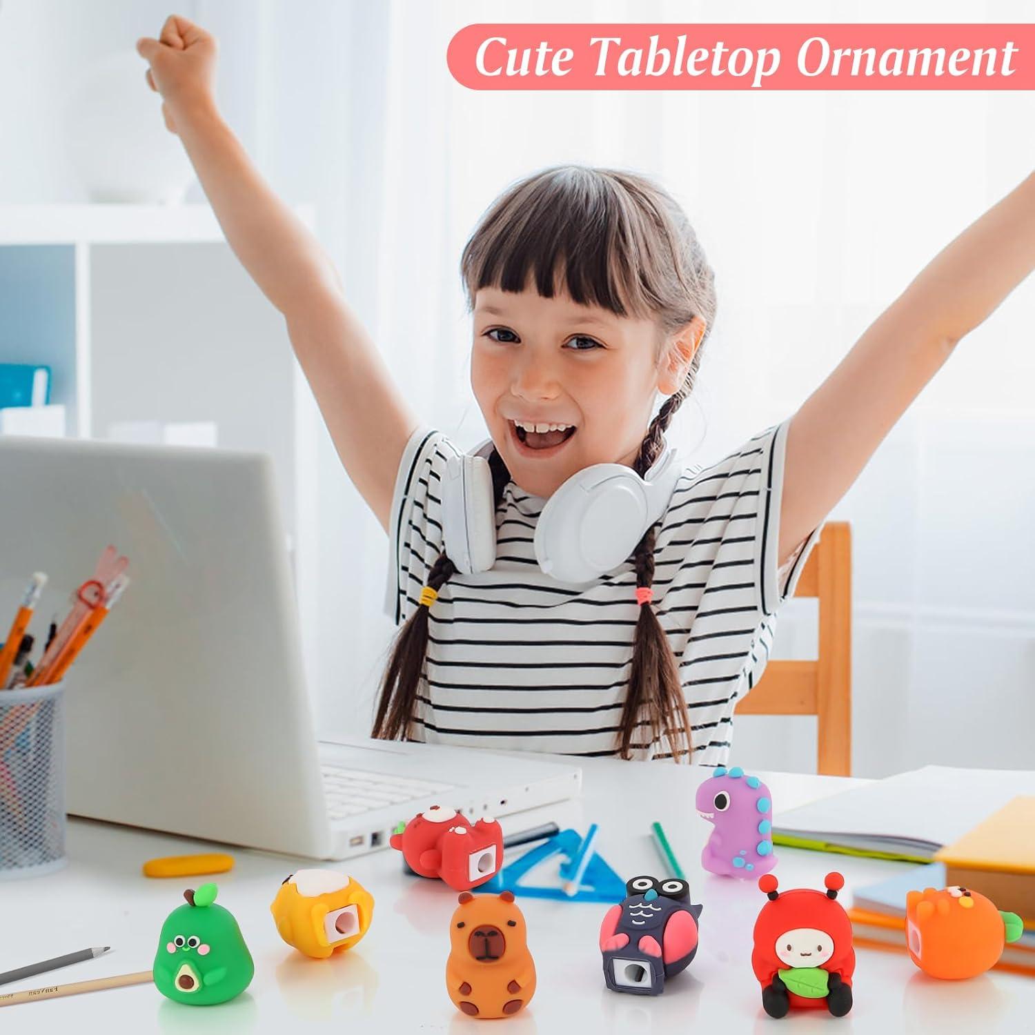 30 Sacapuntas Kawaii LiYiQ para Niños - Animales Coloridos