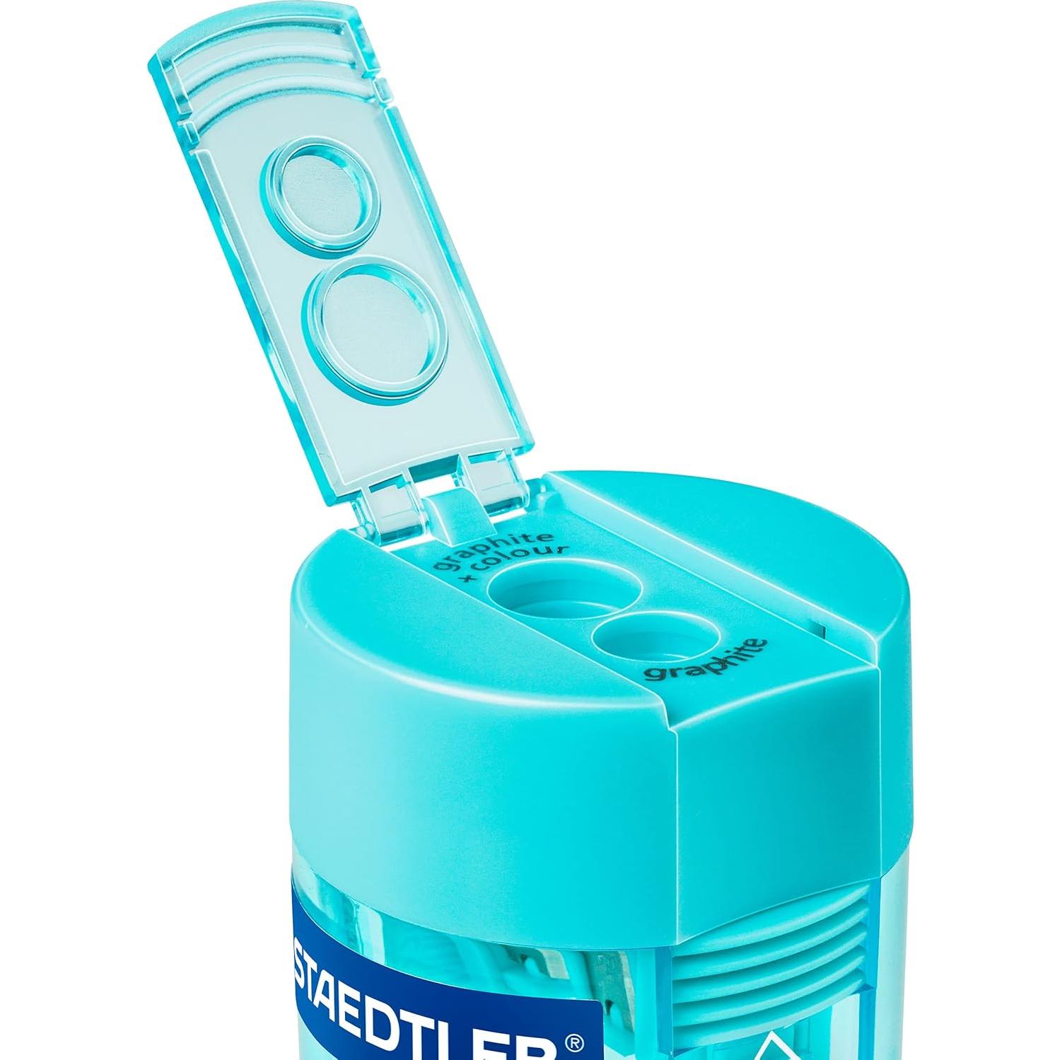 Sacapuntas Doble Orificio Staedtler Turquesa 512 006-37