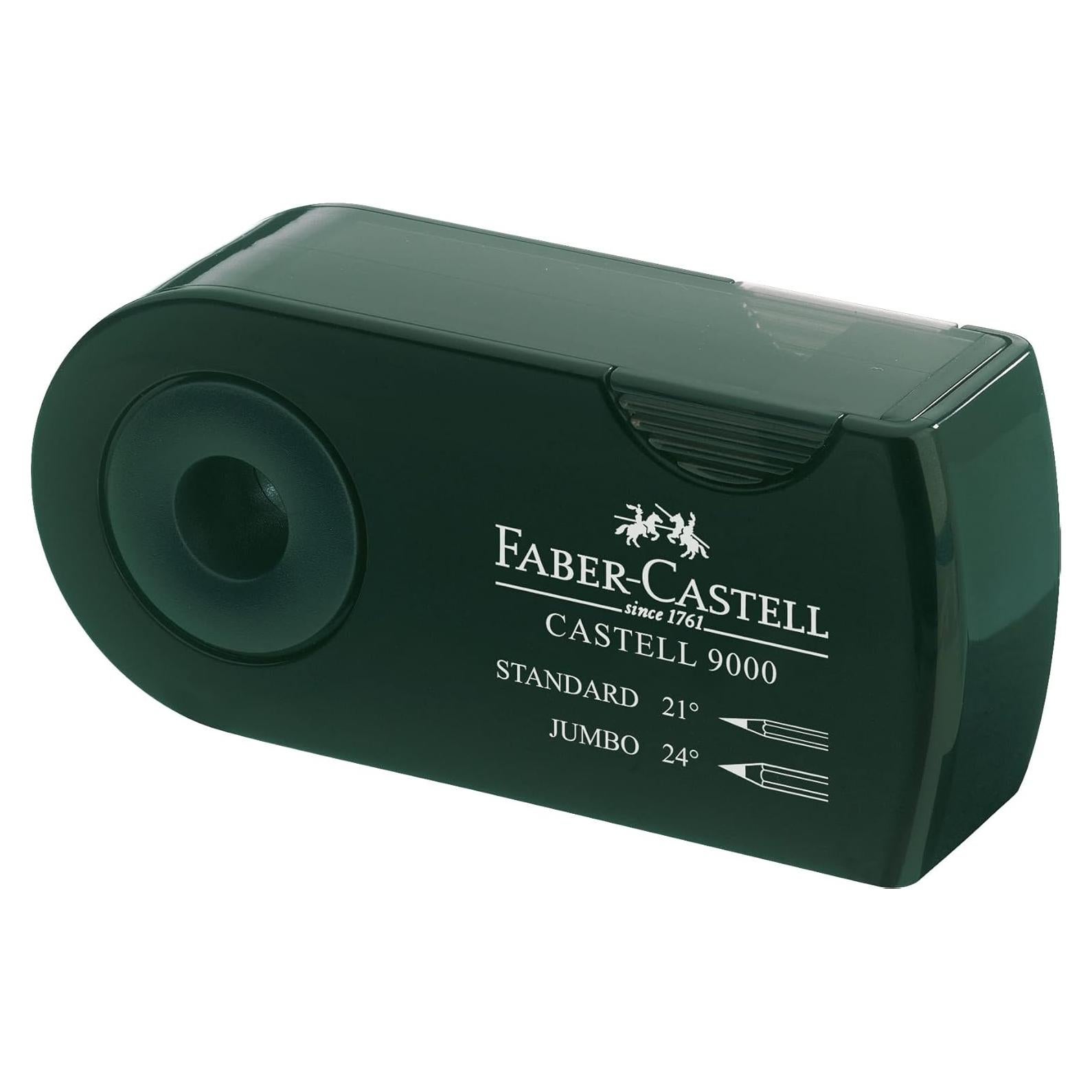 Sacapuntas Doble Agujero Faber-Castell Verde Titanio