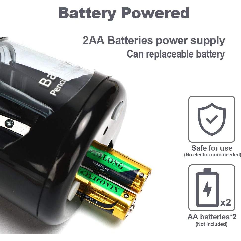 Sacapuntas Eléctrico BienFun Negro, Afilador Automático para Lápices