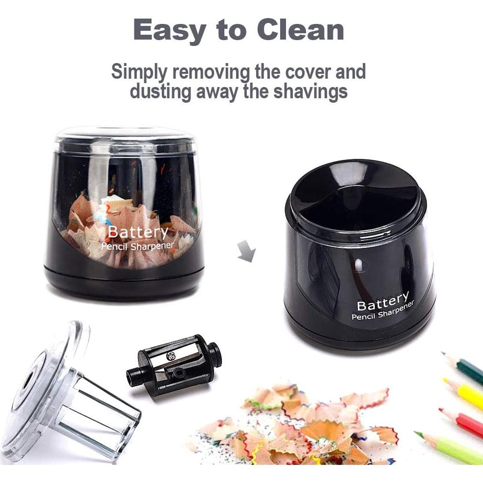 Sacapuntas Eléctrico BienFun Negro, Afilador Automático para Lápices