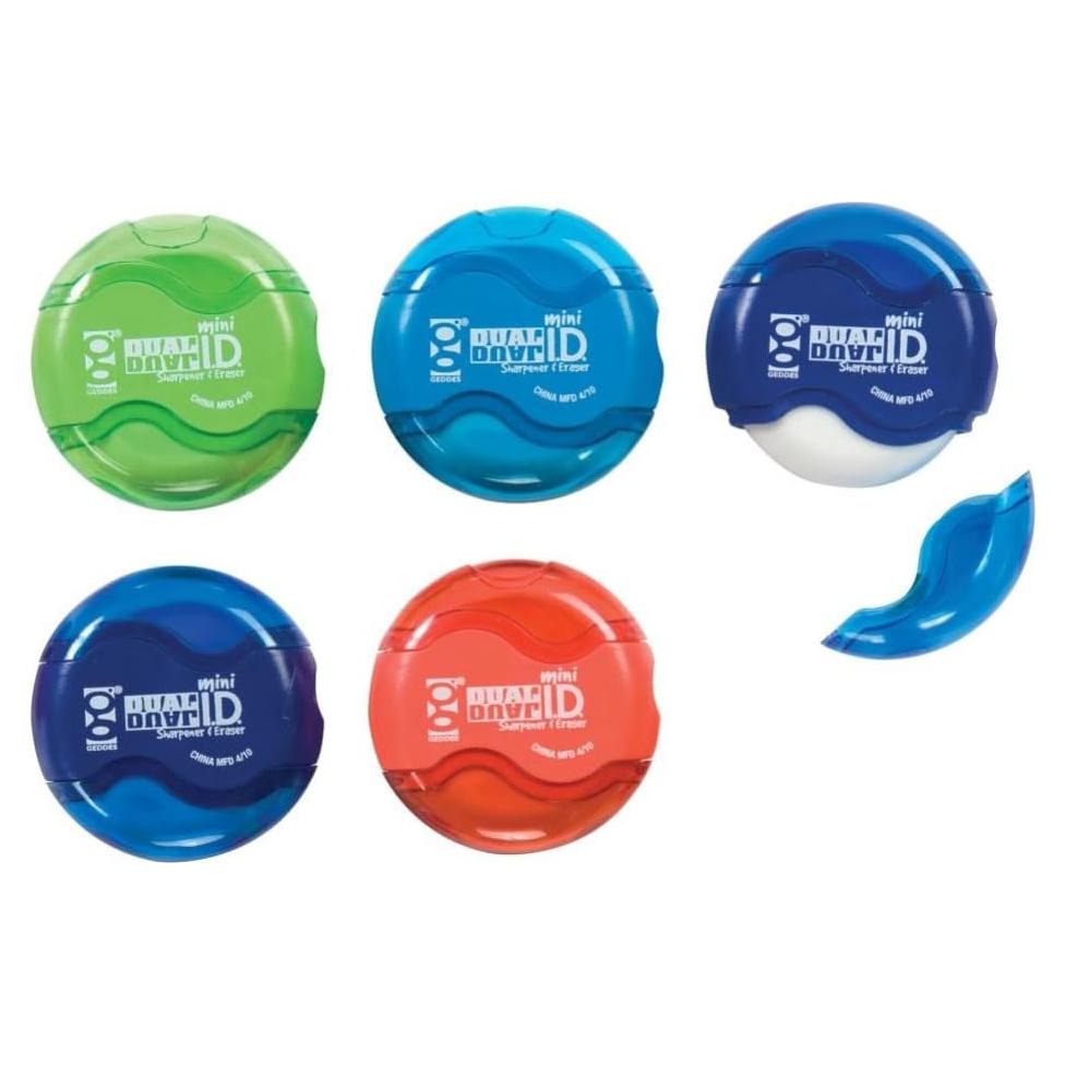 Sacapuntas y Borrador Mini Dual Geddes - Paquete 24 Unidades