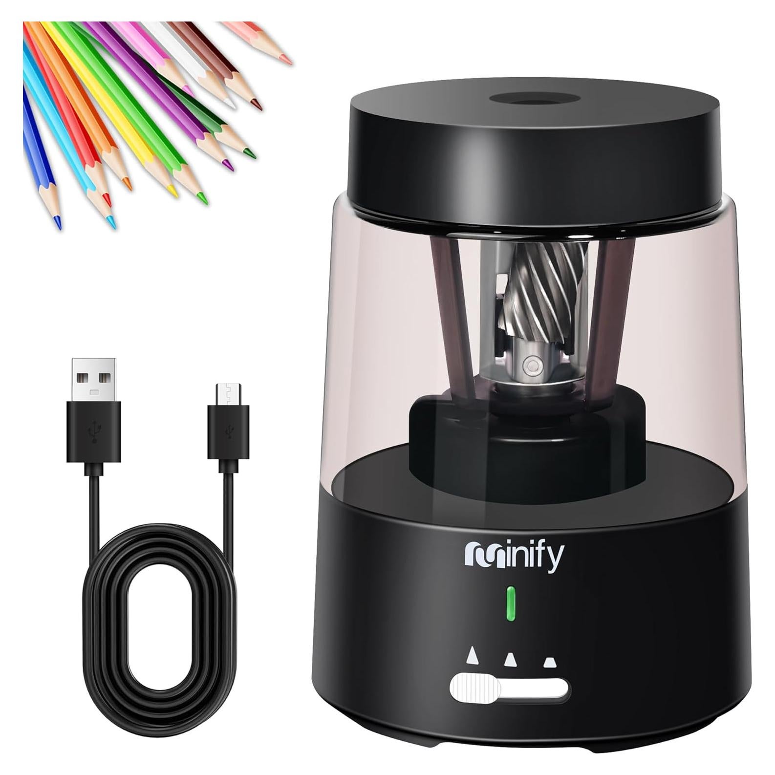 Sacapuntas Eléctrico Minify PS01 Recargable 2000mAh Negro