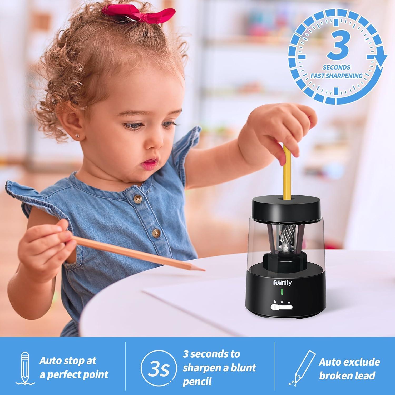 Sacapuntas Eléctrico Minify PS01 Recargable 2000mAh Negro