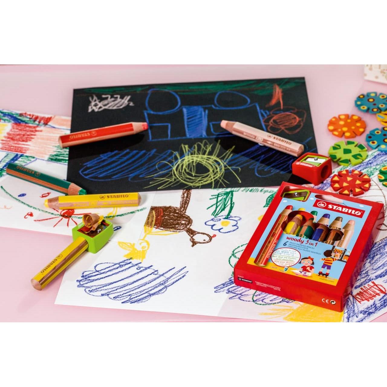 Lápiz multiusos STABILO Woody 3-en-1 con sacapuntas