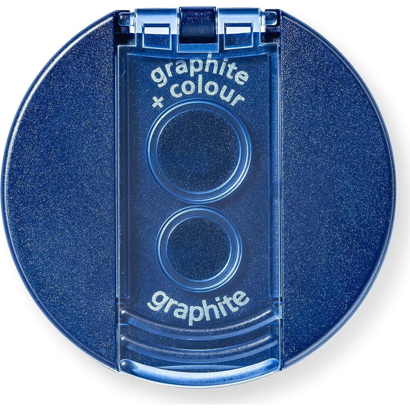 Sacapuntas de doble orificio Staedtler 512 001 - Azul y Plata