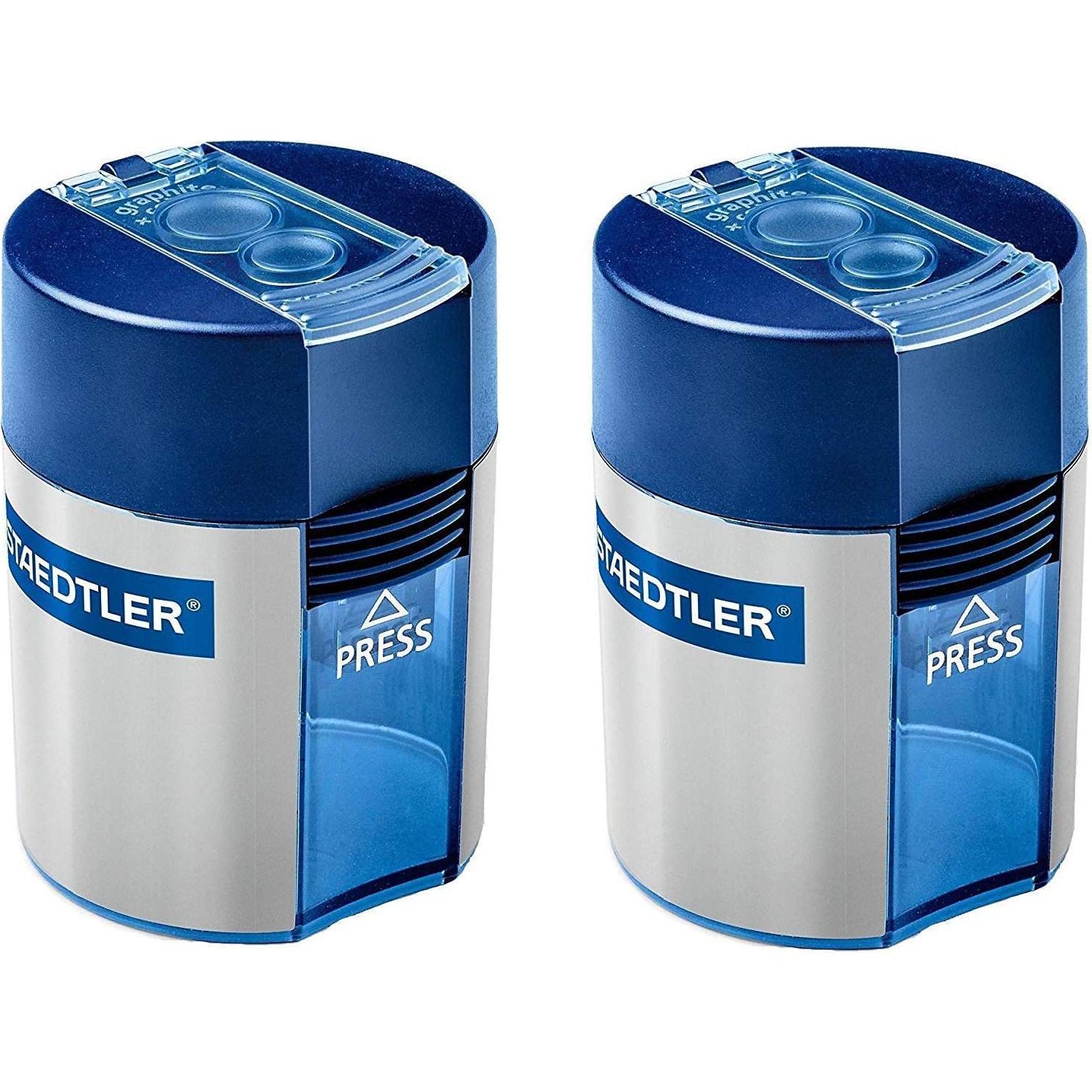 Sacapuntas de doble orificio Staedtler 512 001 - Azul y Plata