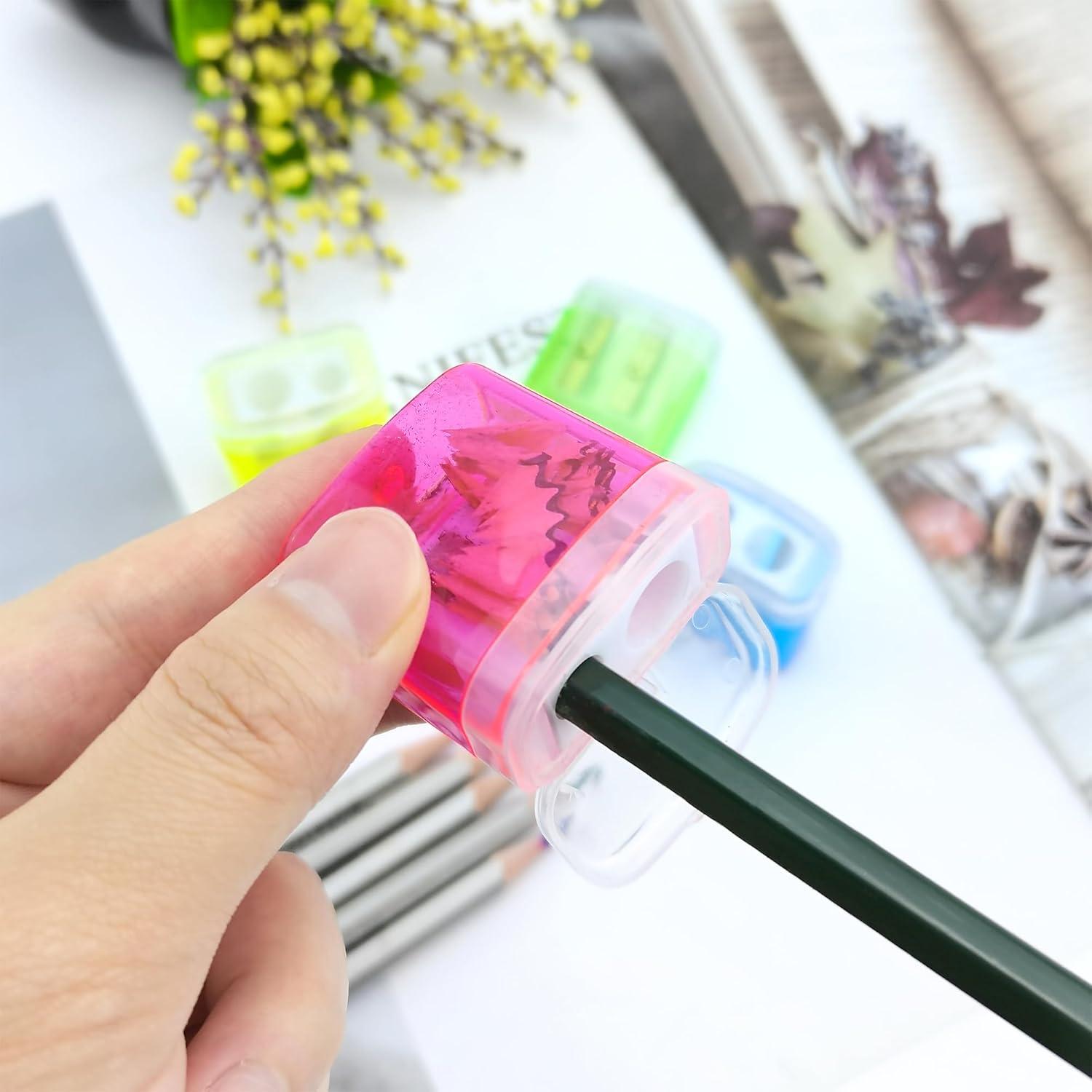 4 Sacapuntas Doble Agujero Cretty-Meet Multicolor Manual