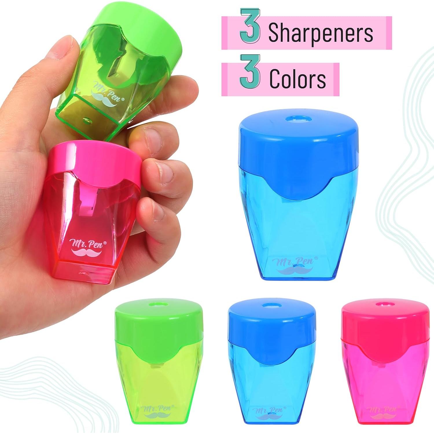 Afiladores de lápices manuales Mr. Pen - Set de 3 colores