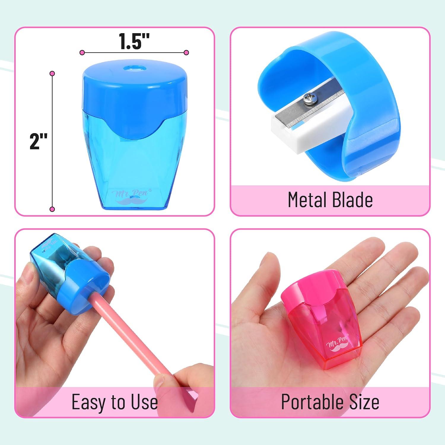 Afiladores de lápices manuales Mr. Pen - Set de 3 colores