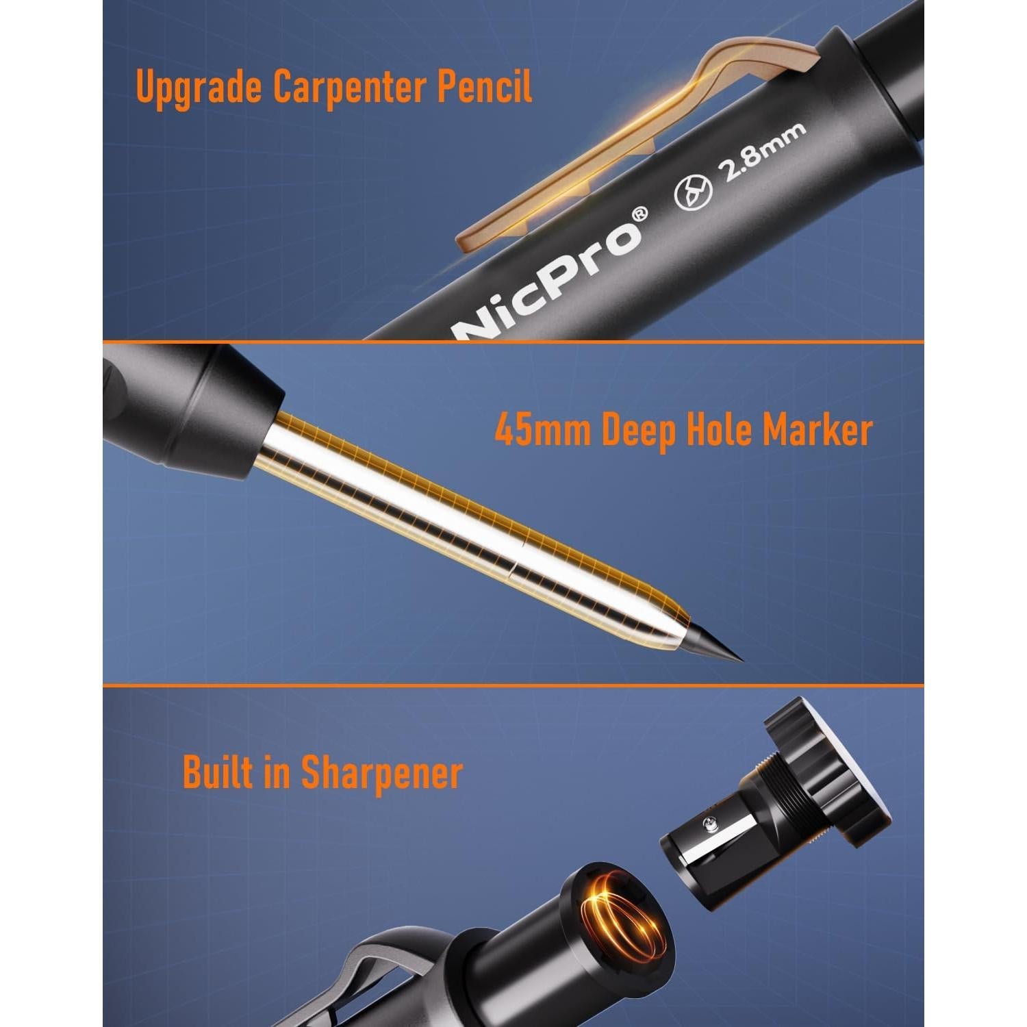 Juego de Lápices de Carpintero Nicpro 31 Paquetes Multicolor