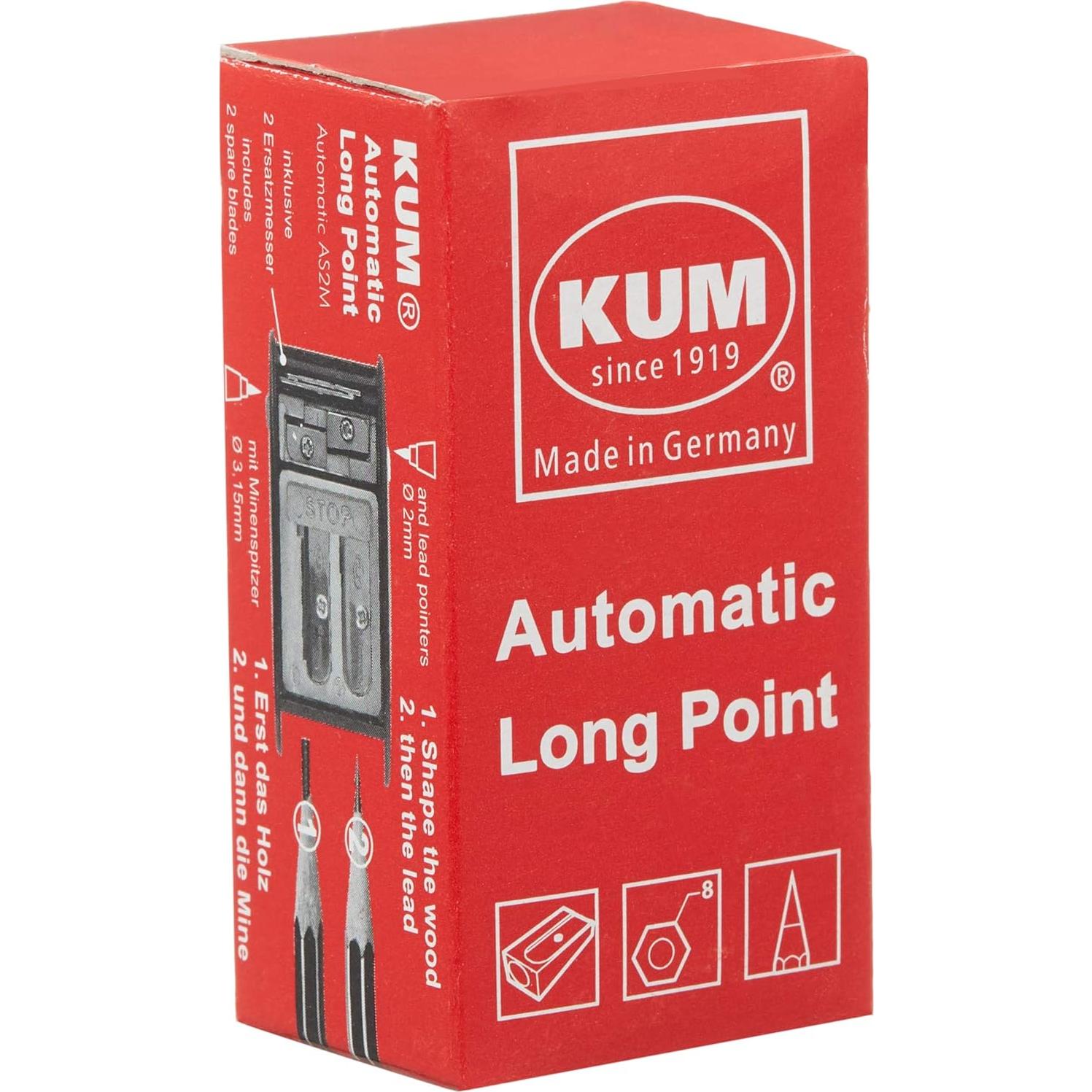 Sacapuntas Automático KUM AS2 Punta Larga 2 Agujeros