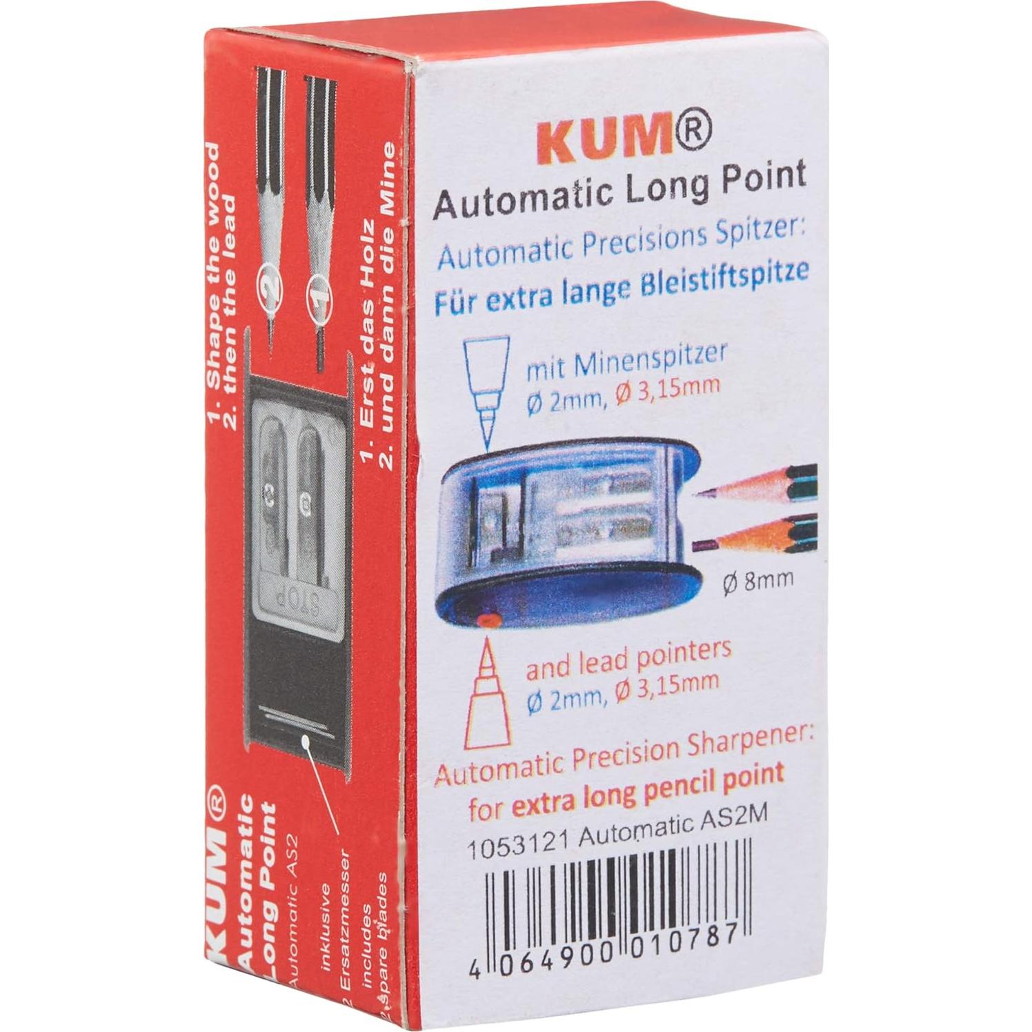 Sacapuntas Automático KUM 1053121 Punta Larga Azul