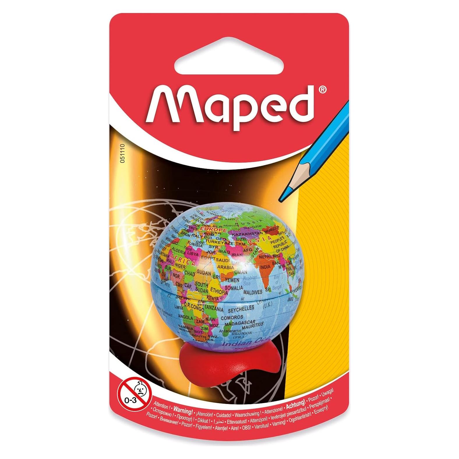 Sacapuntas Maped Globo 1 Agujero Metal Multicolor 14g